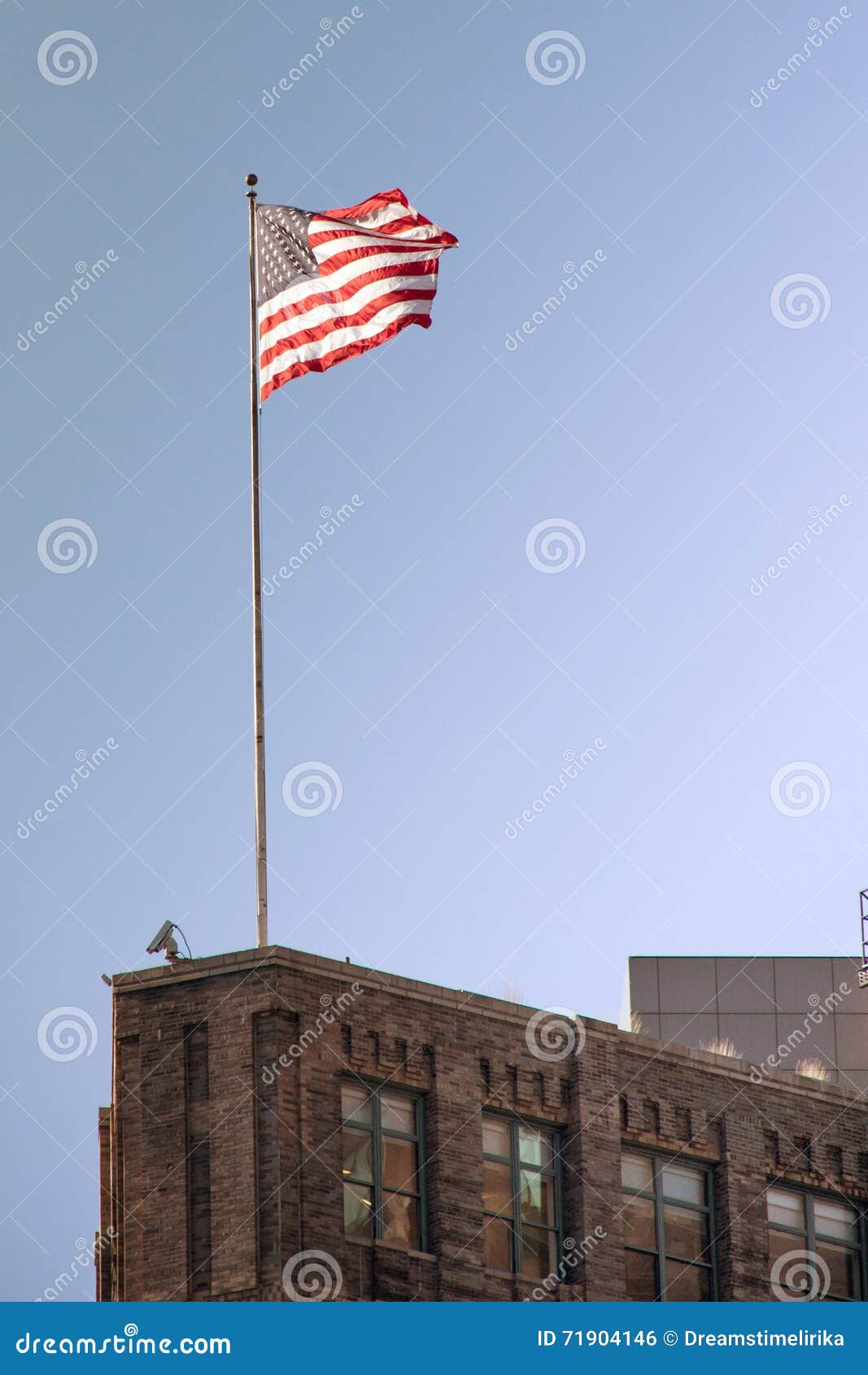 American flag on the house stock photo. Image of celebrations - 71904146