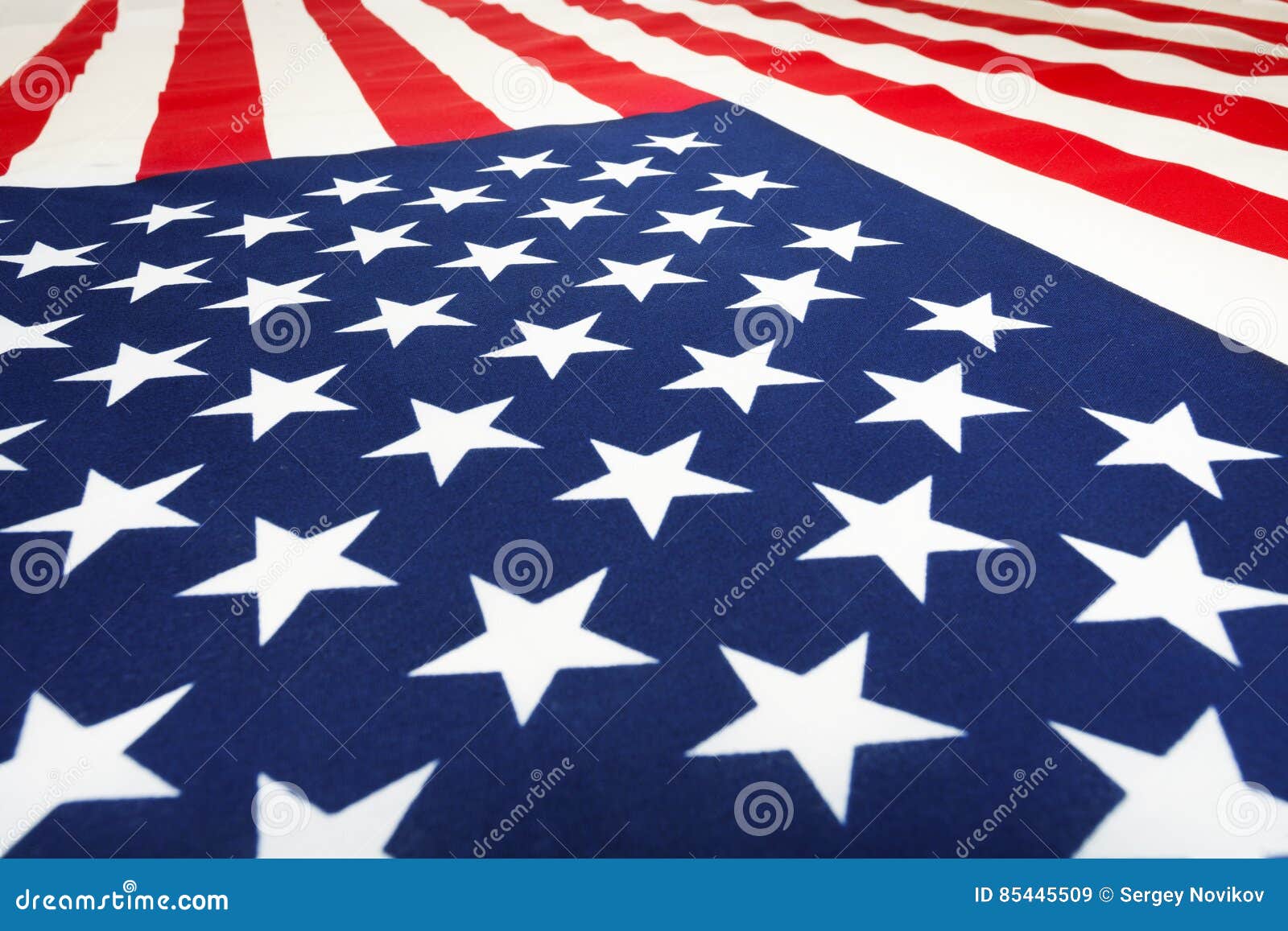 American Flag Laying on Flatness and Going Forward Stock Image Image