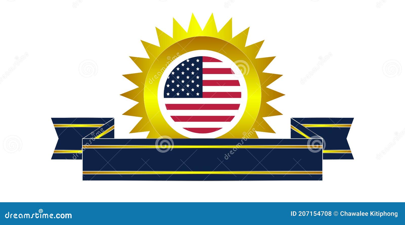 American flag Logo design stock vector. Illustration of stripes 207154708