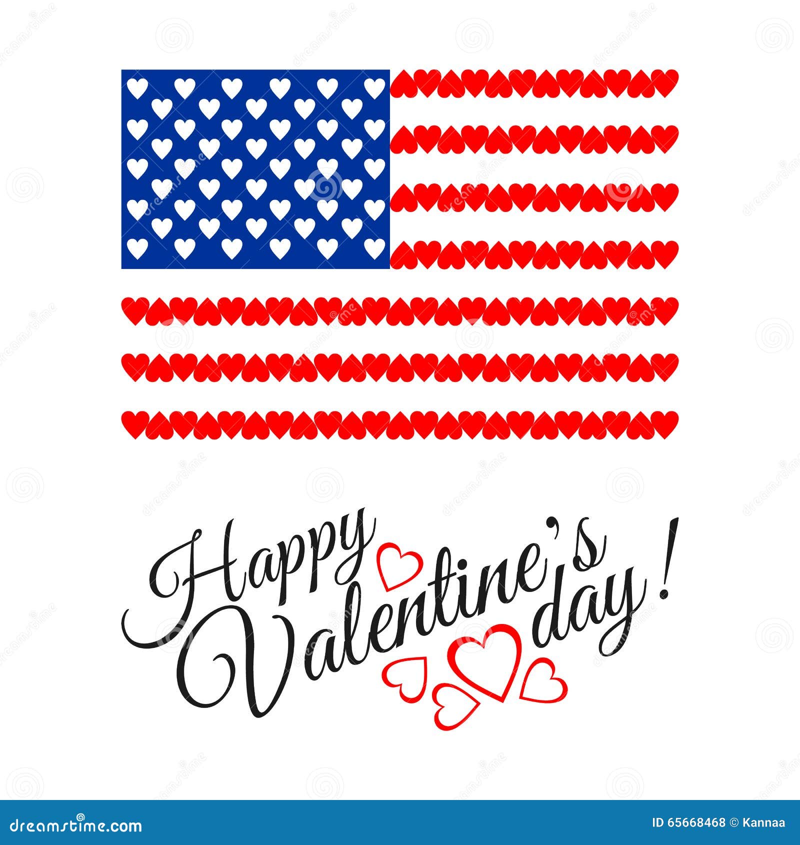 American Flag of Love on White Background. Stock Vector - Illustration of  passion, america: 65668468