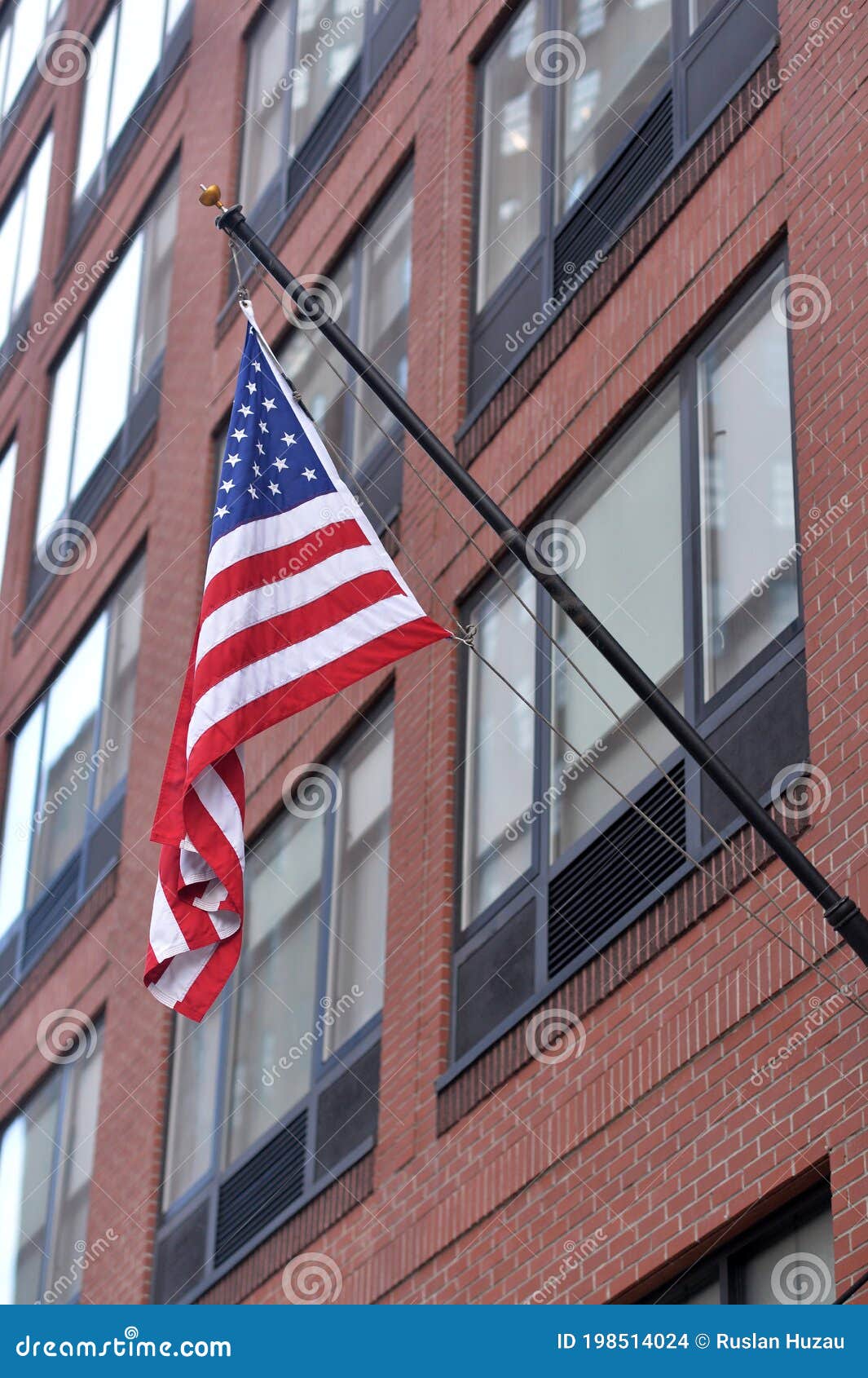 American Flag in New York City, USA Stock Photo - Image of america ...