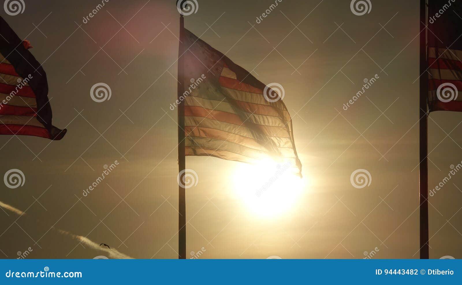 American Flag at Night stock photo. Image of flag, evening 94443482