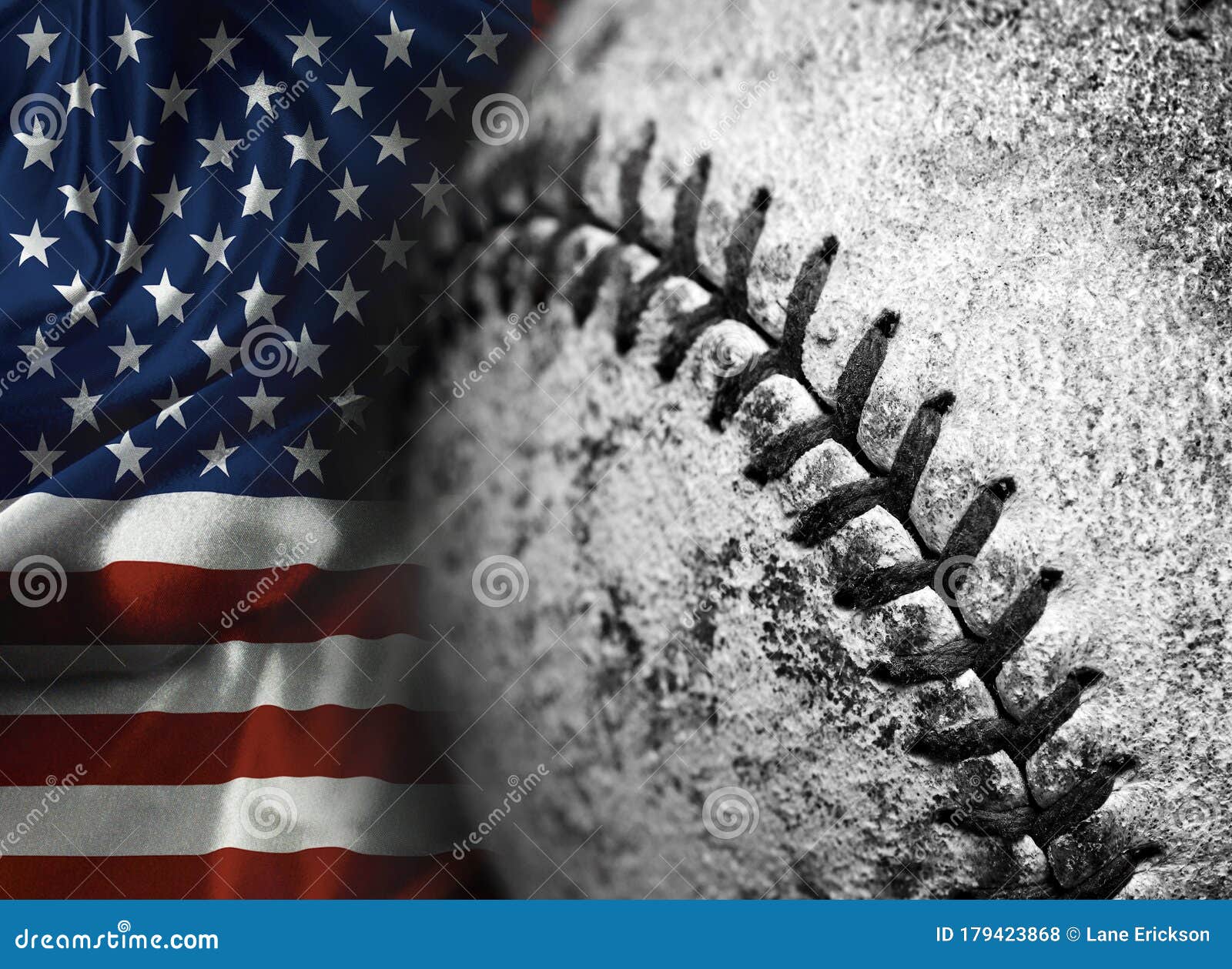 Baseball And American Flag Royalty-Free Stock Image | CartoonDealer.com ...