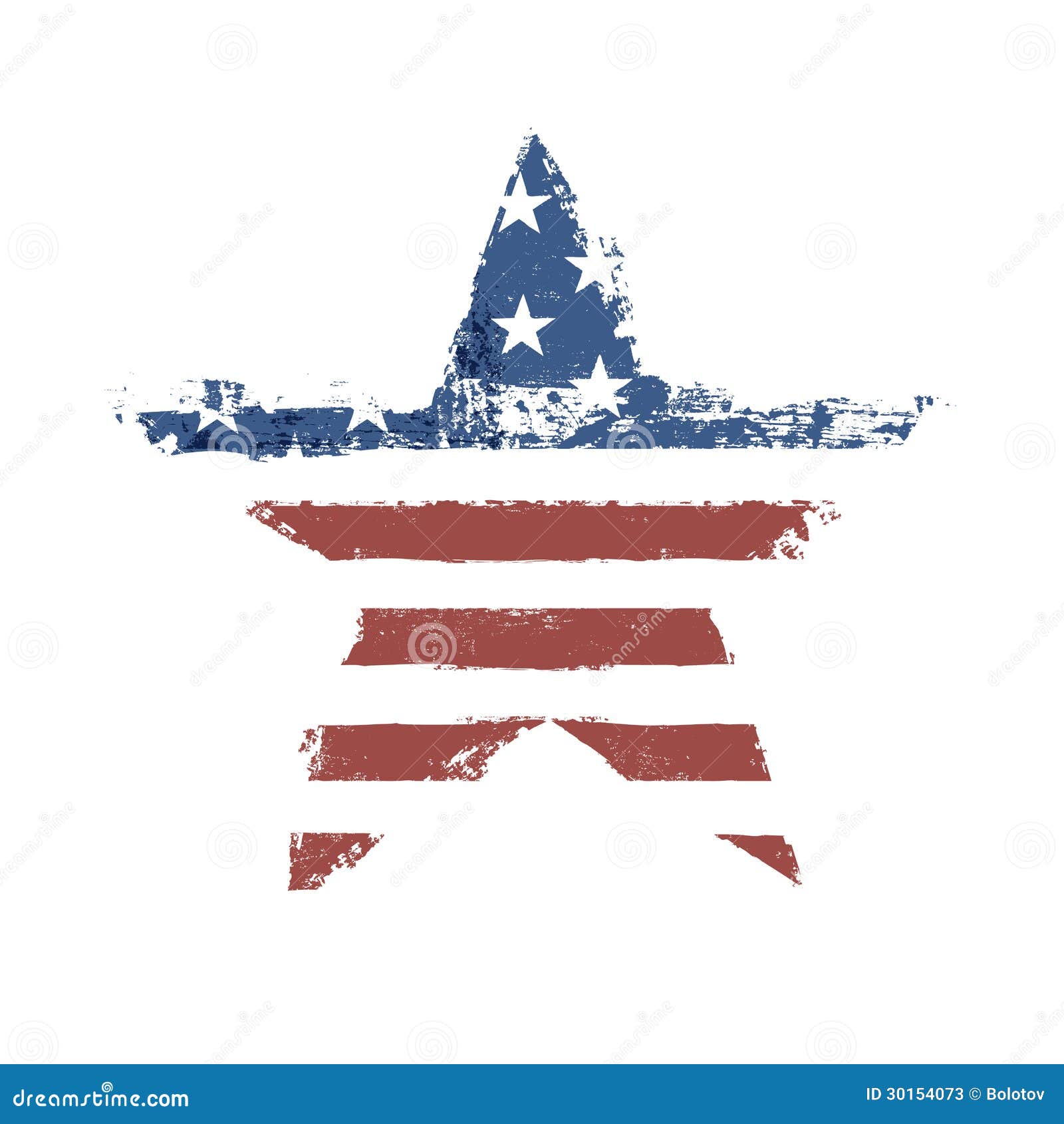 Download The American Flag Print As Star Shaped Symbol. Stock ...