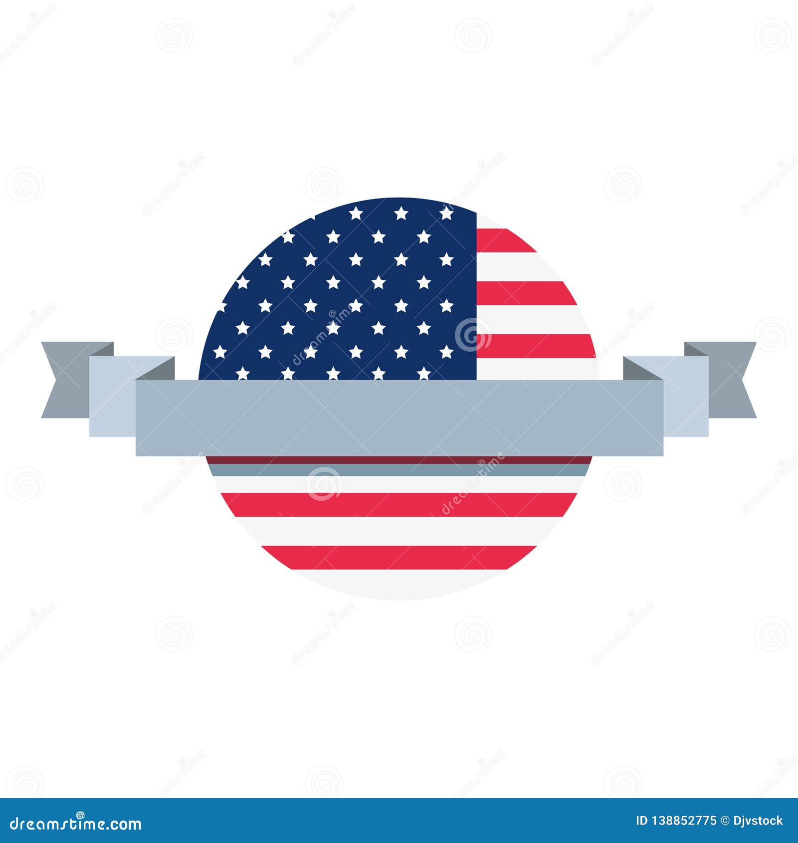 Download American Flag Round Banner Sign Stock Vector ...