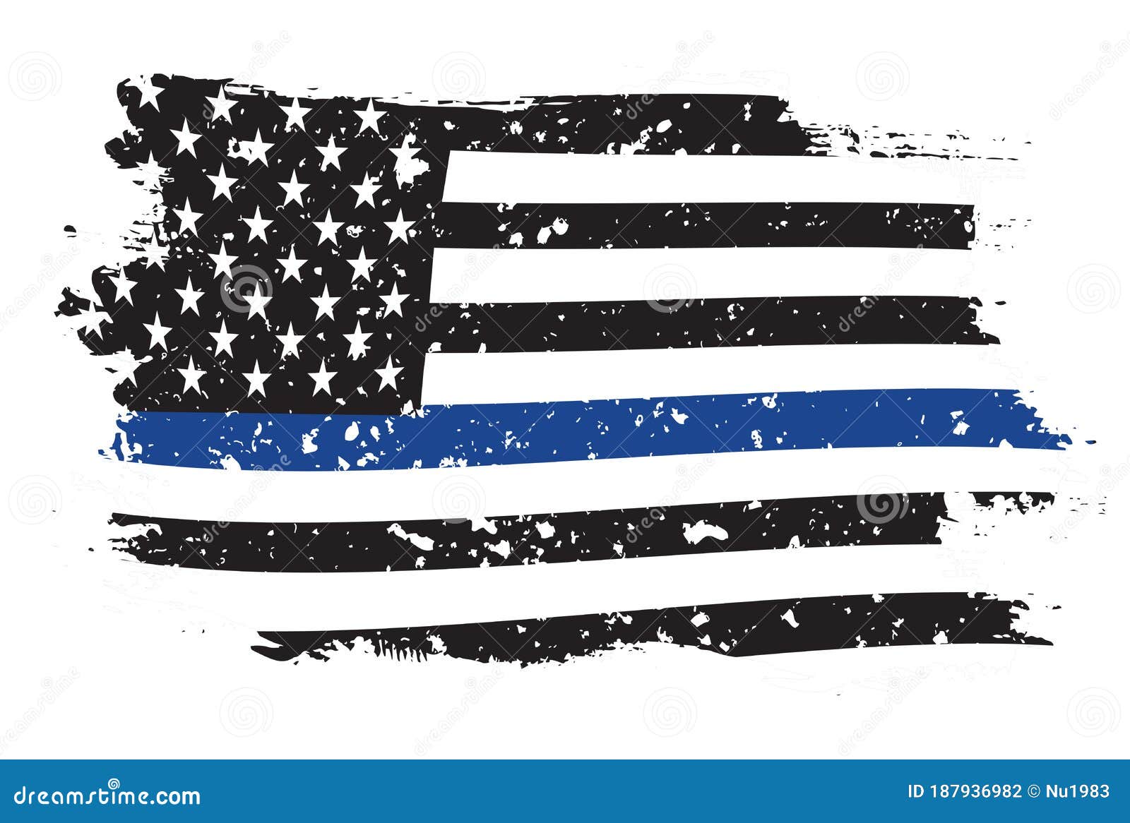 an american flag ic of support for law enforcement