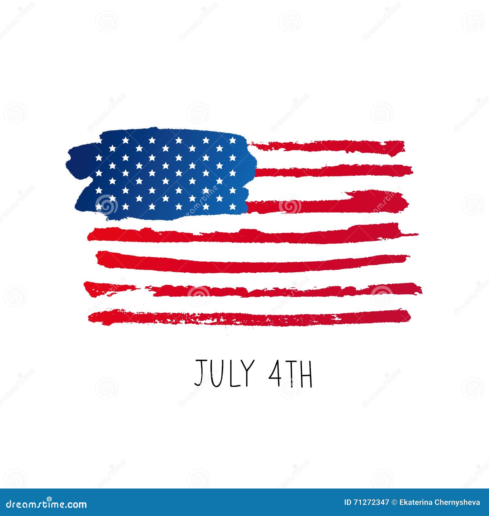 American Flag 4th Of July Stock Vector Illustration Of