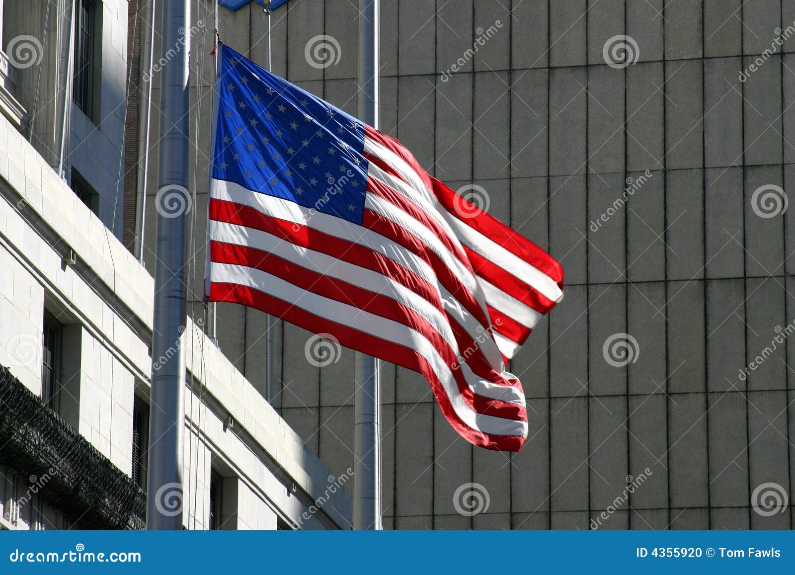 American Flag in Urban Setting Stock Photo Image of democracy