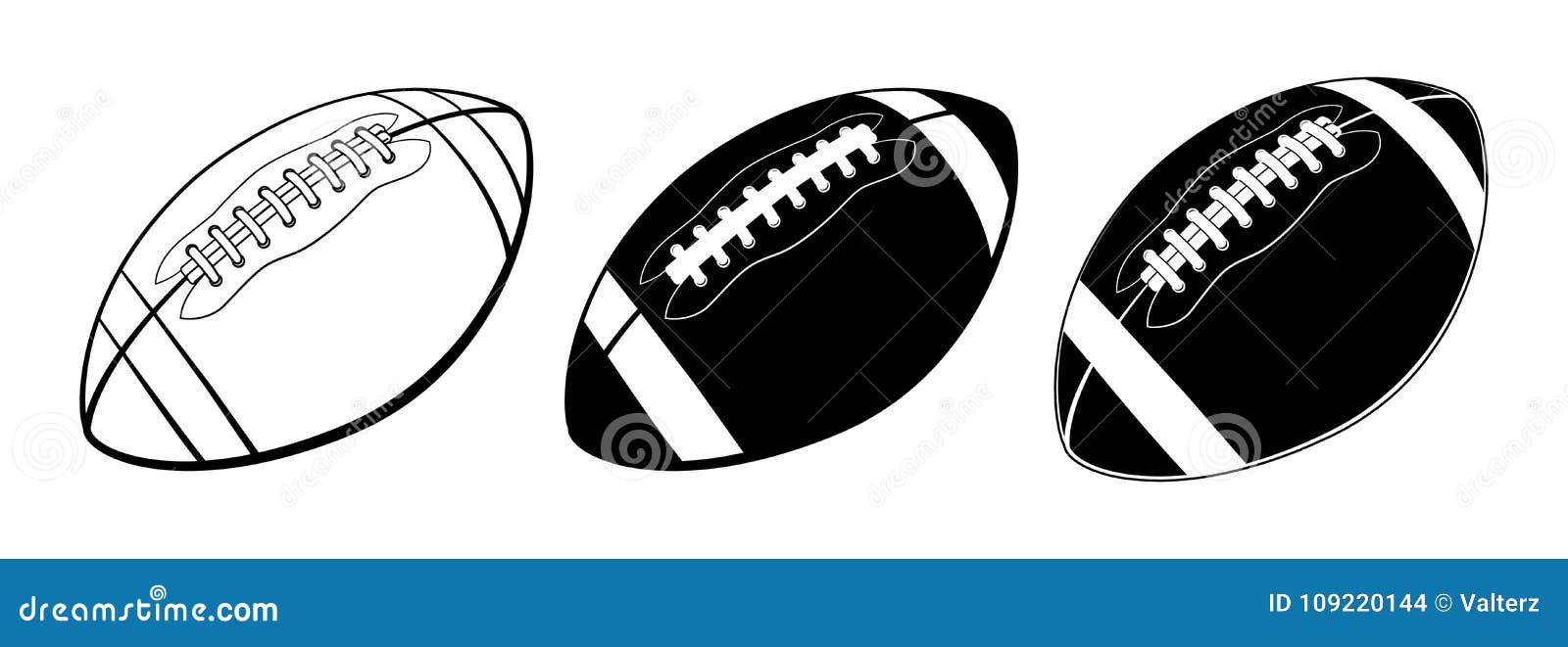 american football ball  on white background