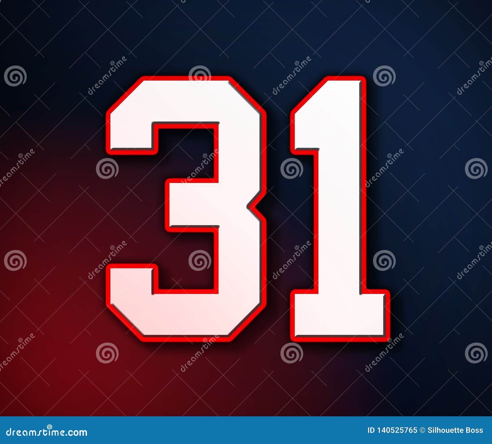33 American Football Classic Sport Jersey Number in the Colors of the  American Flag Design Patriot, Patriots 3D Illustration Stock Illustration -  Illustration of leotard, bold: 140525800