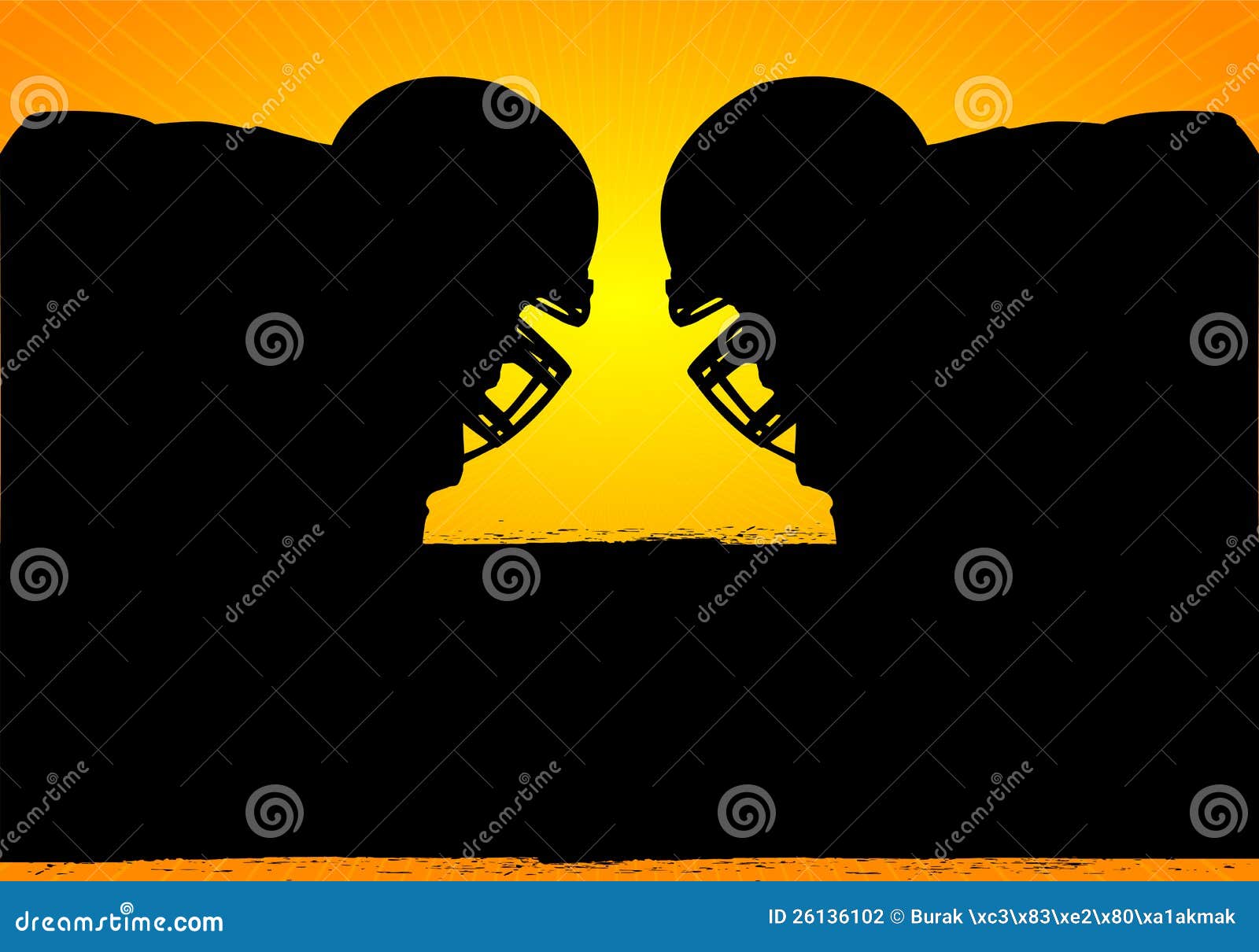 Football Helmet Face Off Stock Illustrations 3 Football Helmet Face
