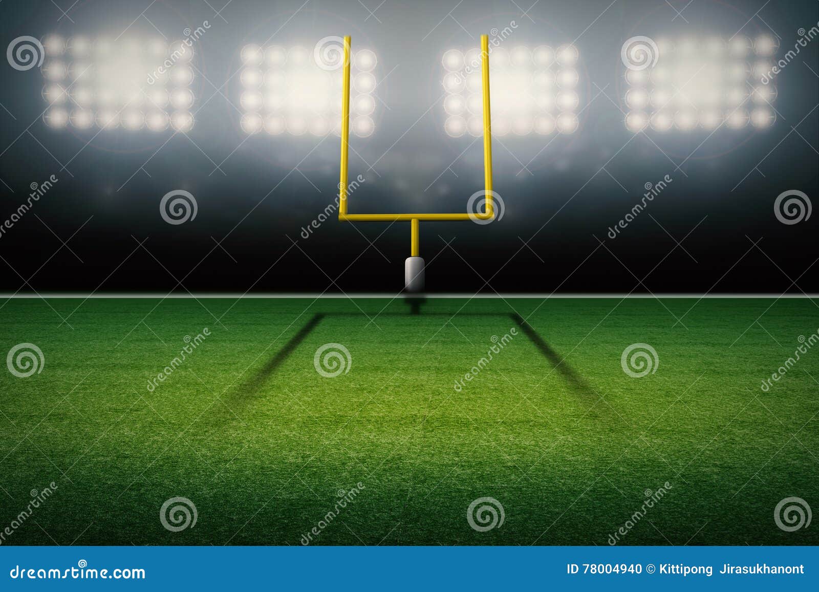 American Football Field Goal Post Stock Illustration Illustration of