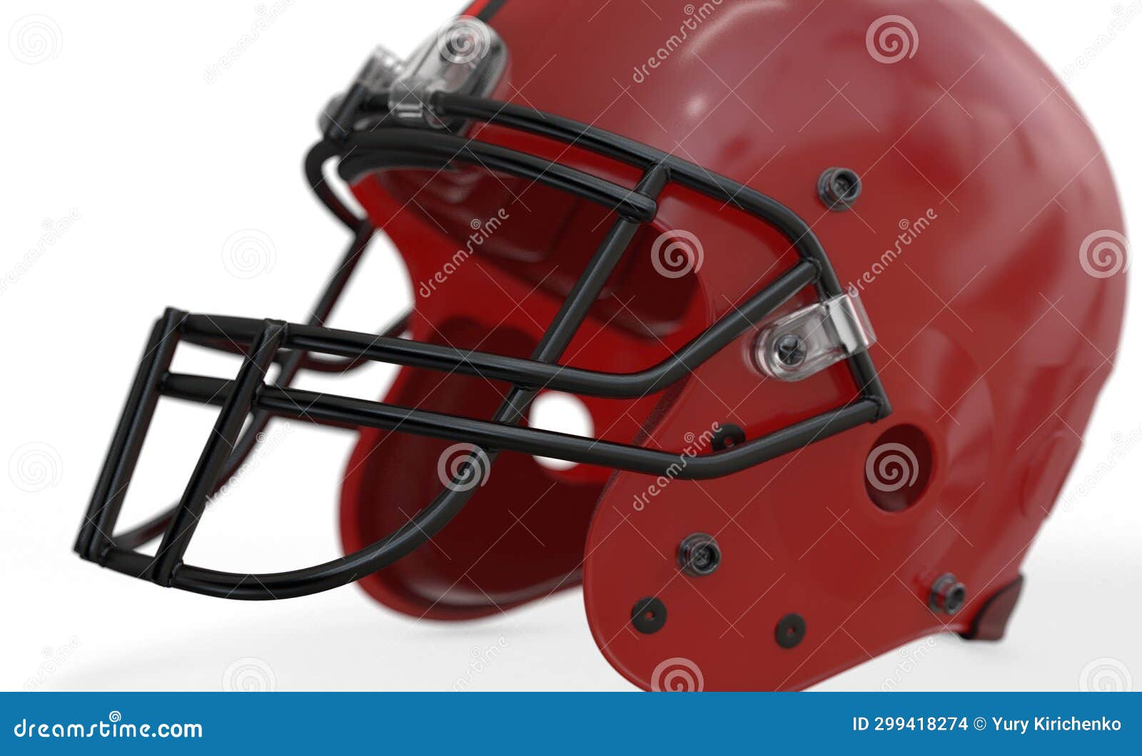 American Football Helmet 3d Model Stock Illustration Illustration of