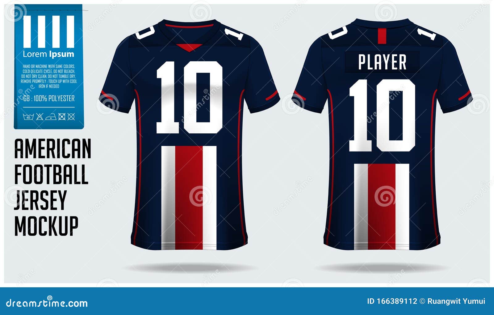 Download American Football Jersey Mockup Template Design For Sport ...