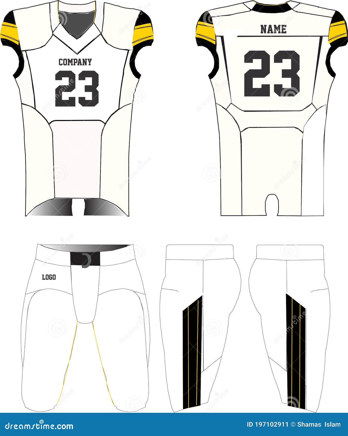 football uniforms template