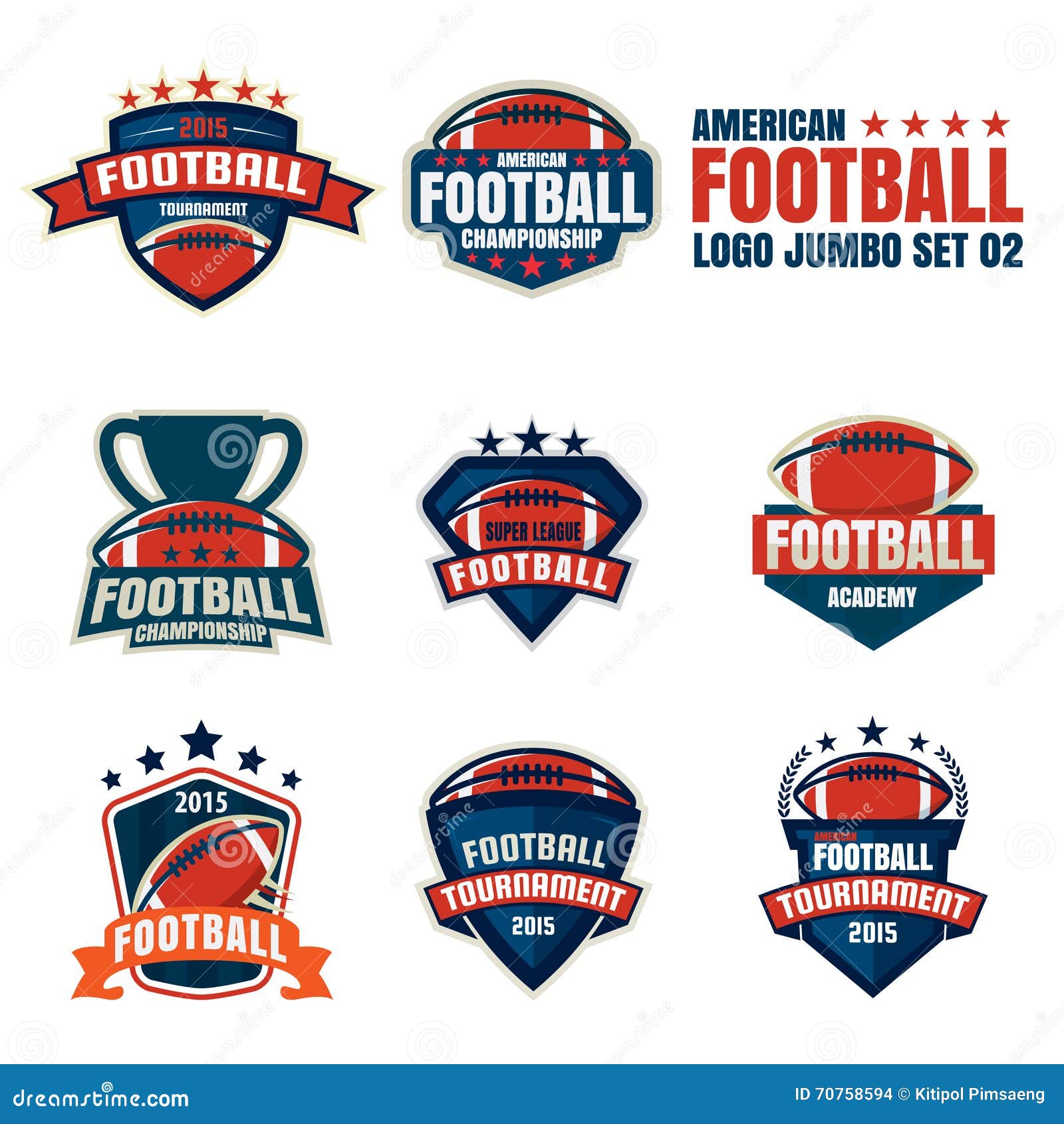 American Football Tournament Logo Design