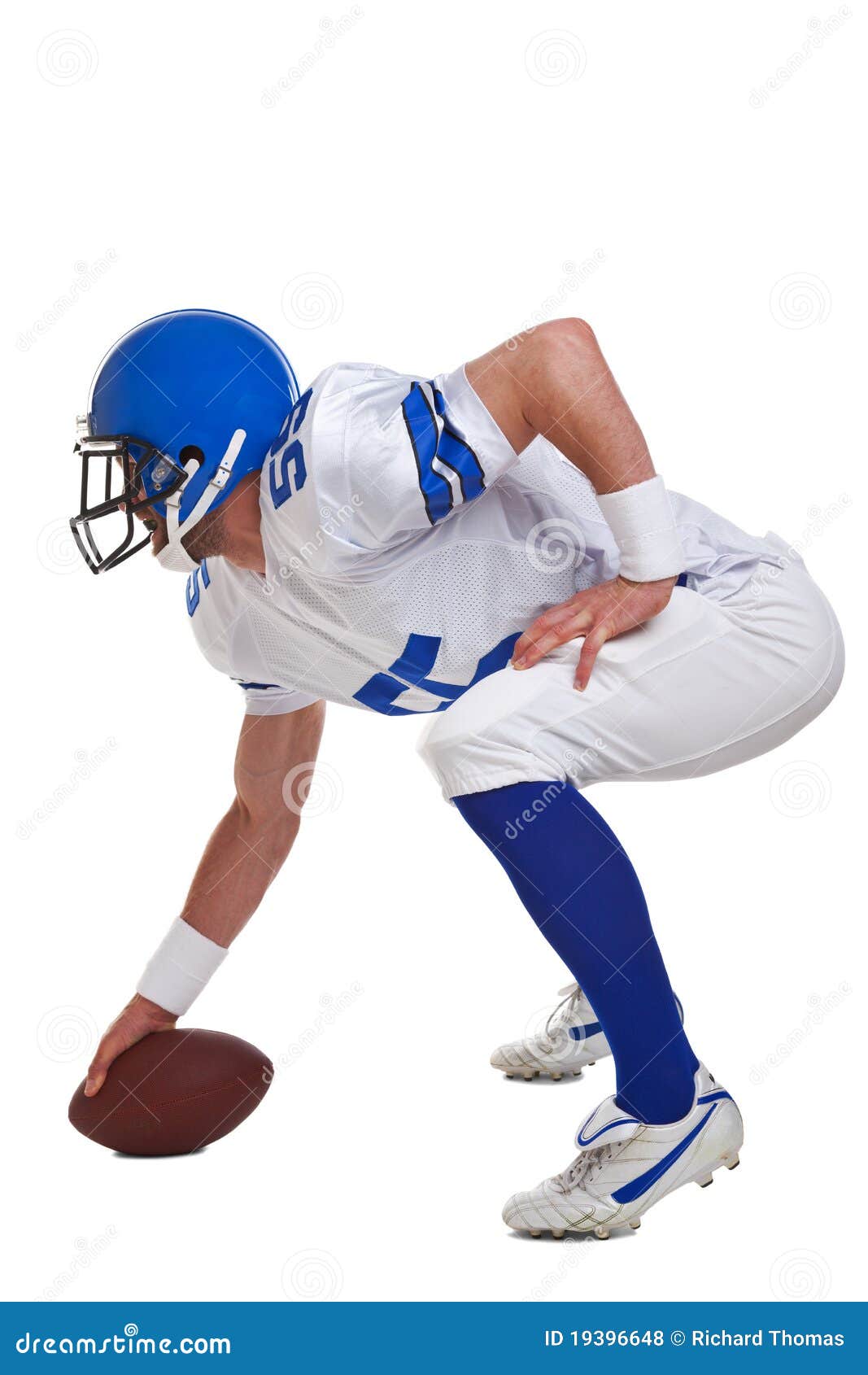 American Football Player Cut Out Stock Photo Image of white, length