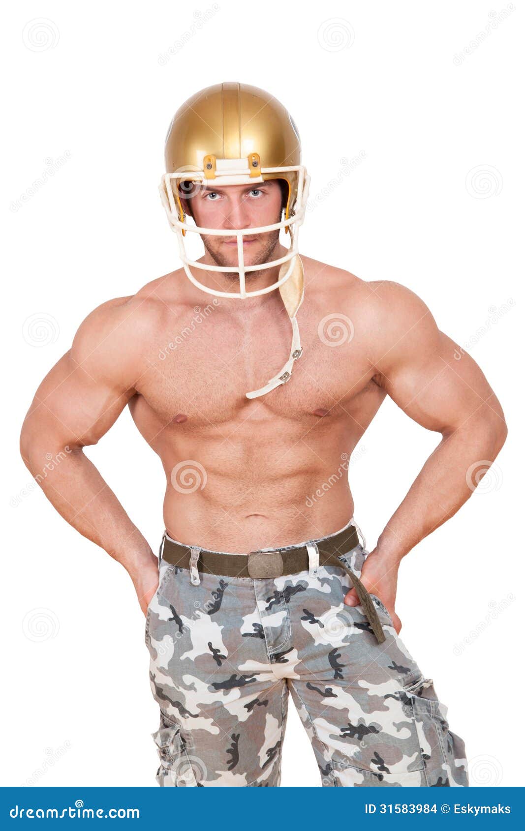 American Football Player Isolated. Stock Images - Image: 31583984