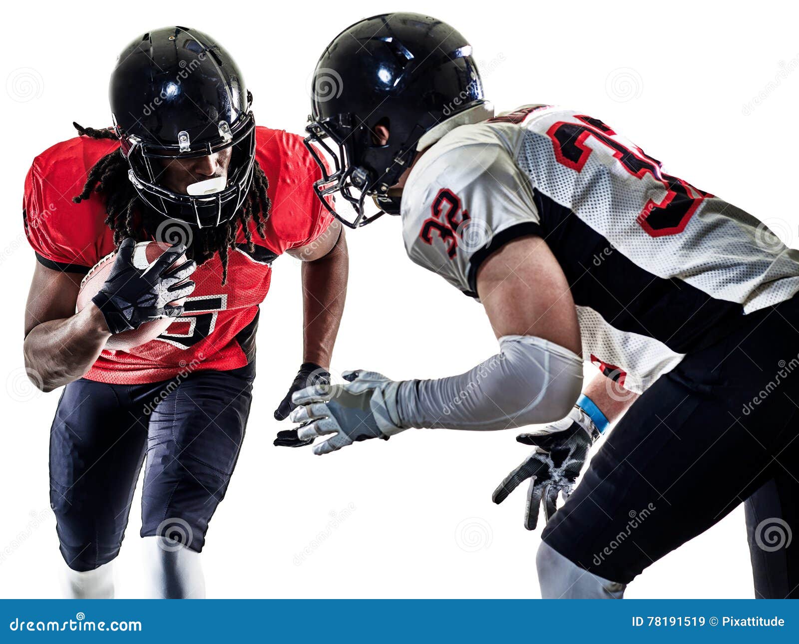 American Football Players Men Isolated Stock Image - Image of sports ...