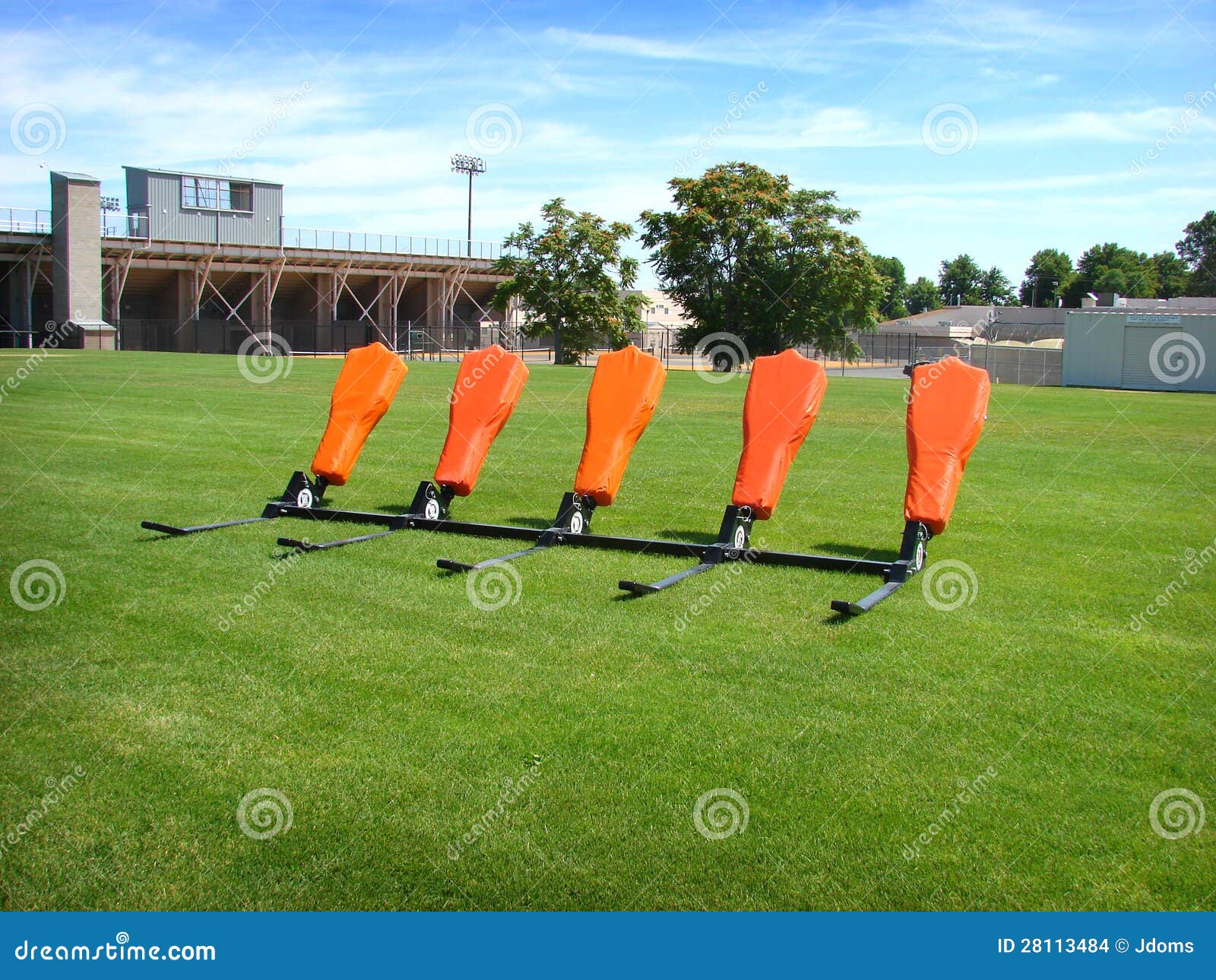 American Football Practice Sled Stock Photo Image of pads, grass