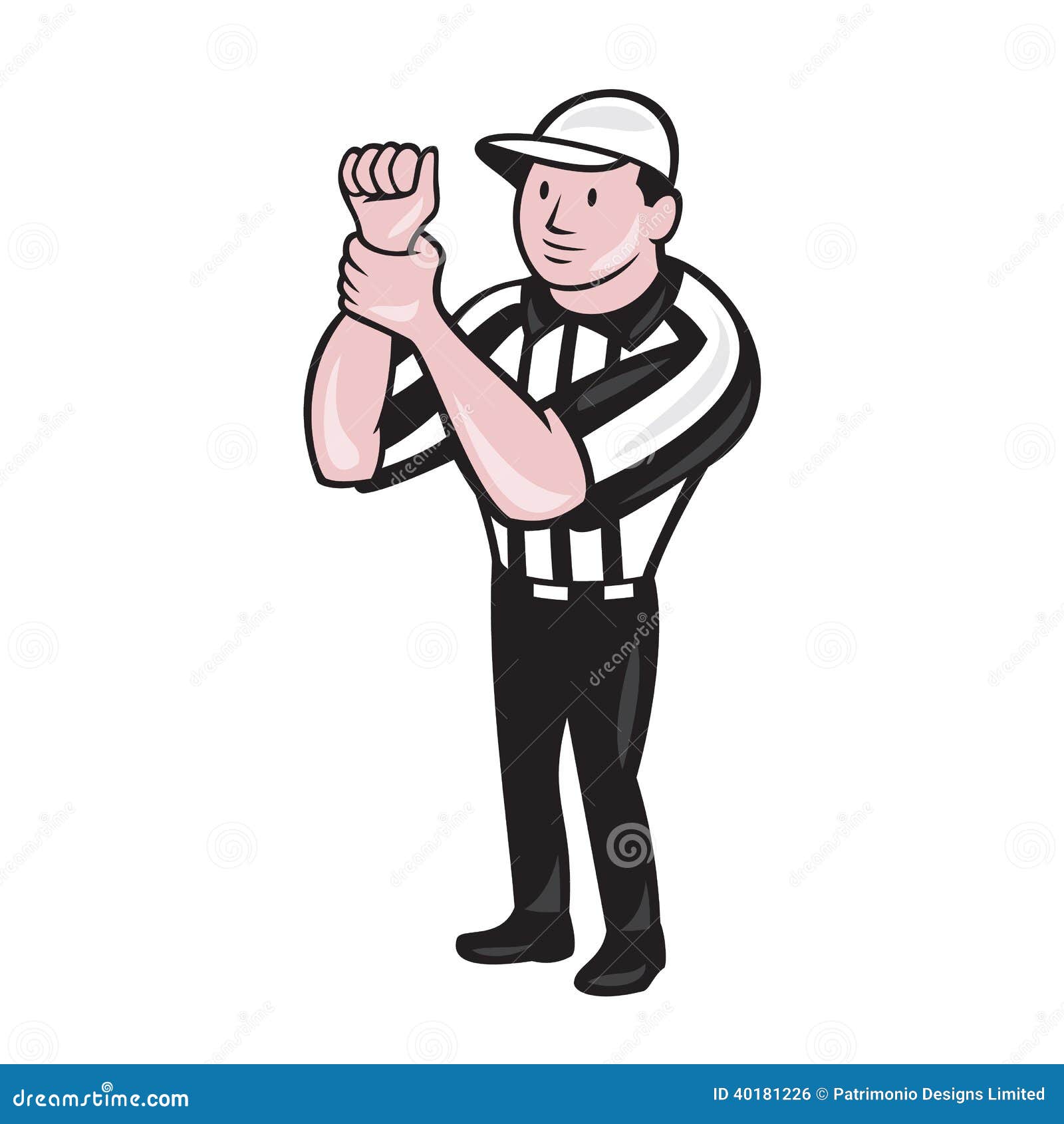 American Football Referee Illegal Use Hands Stock Vector - Illustration ...