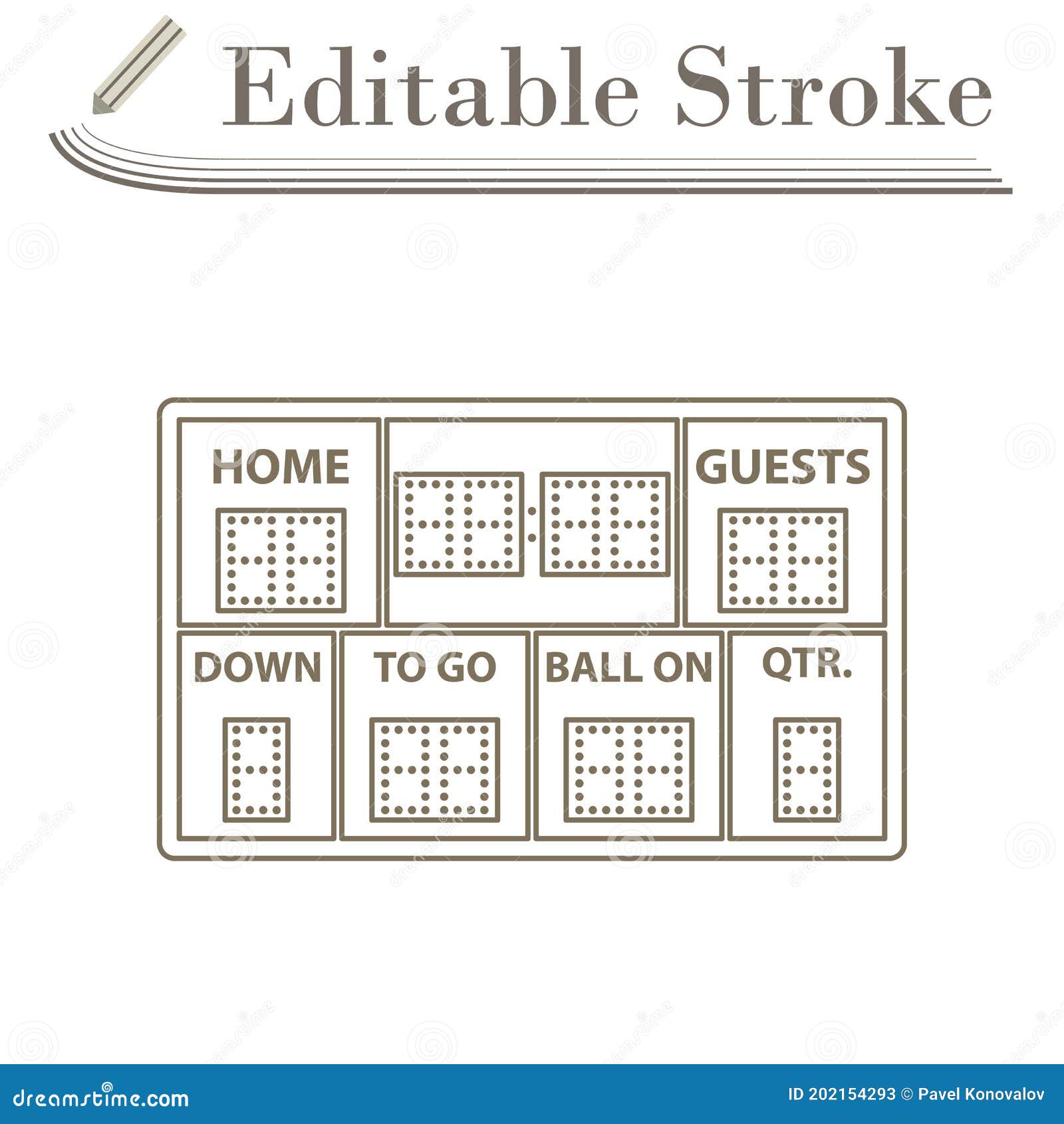 Editable Scoreboard Stock Illustrations