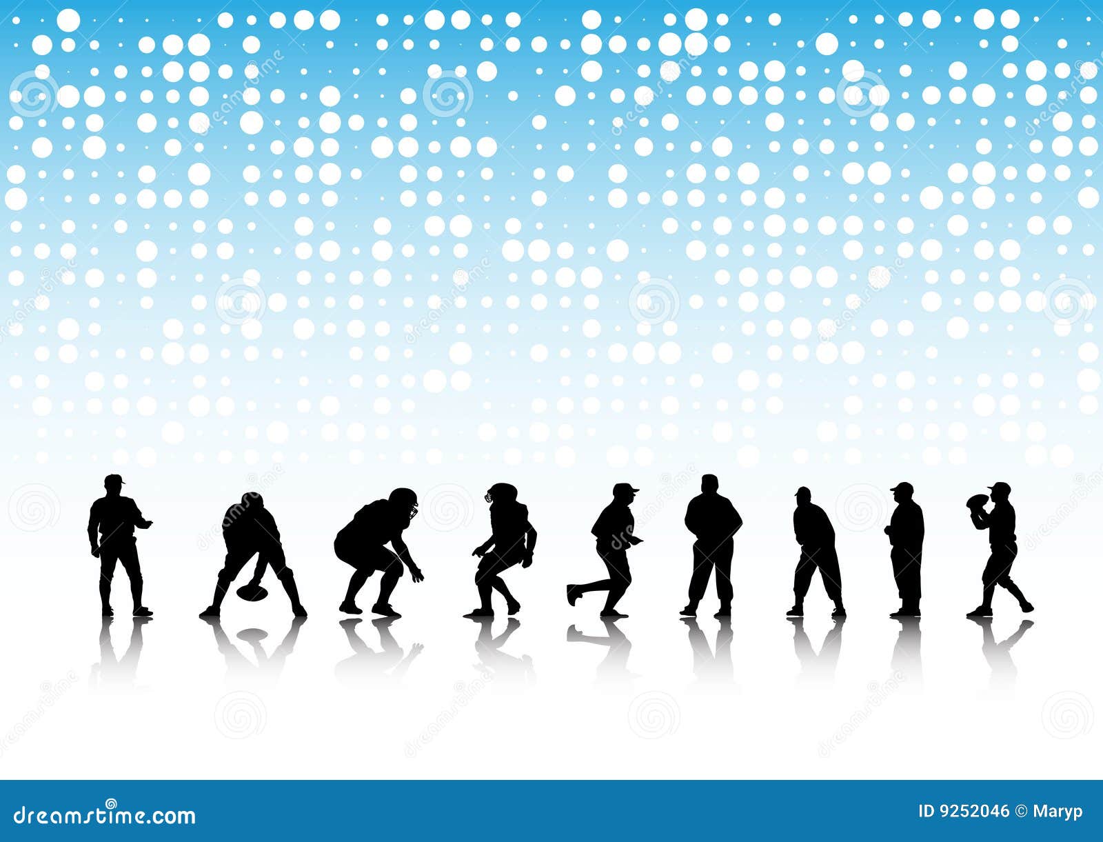 American Football Silhouettes Stock Vector - Illustration of icon