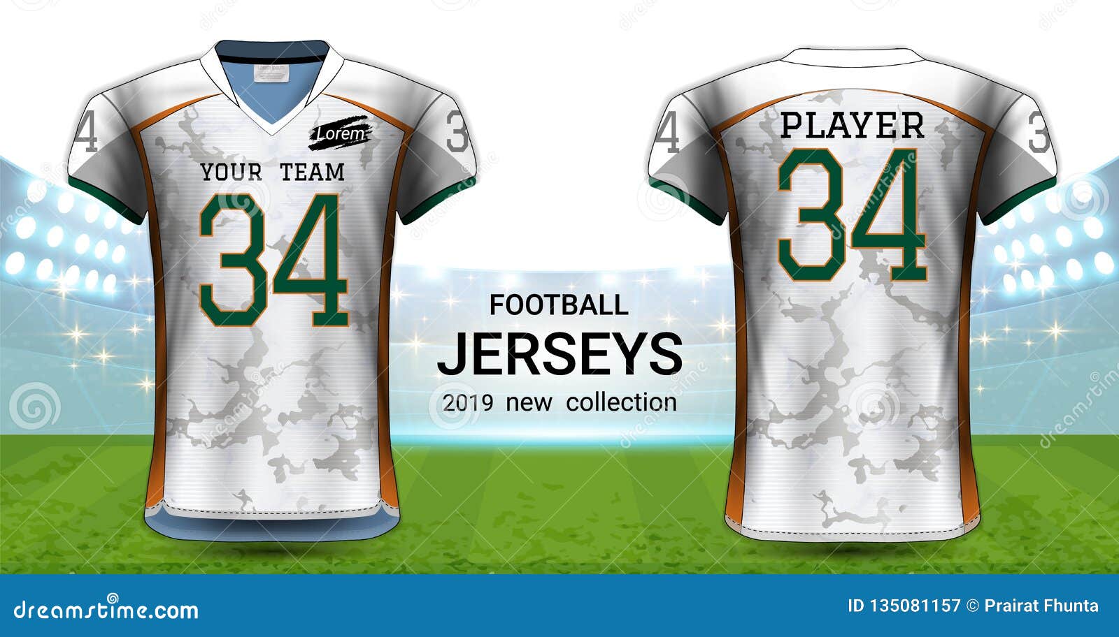 Download American Football Or Soccer Jerseys Uniforms, Realistic ...