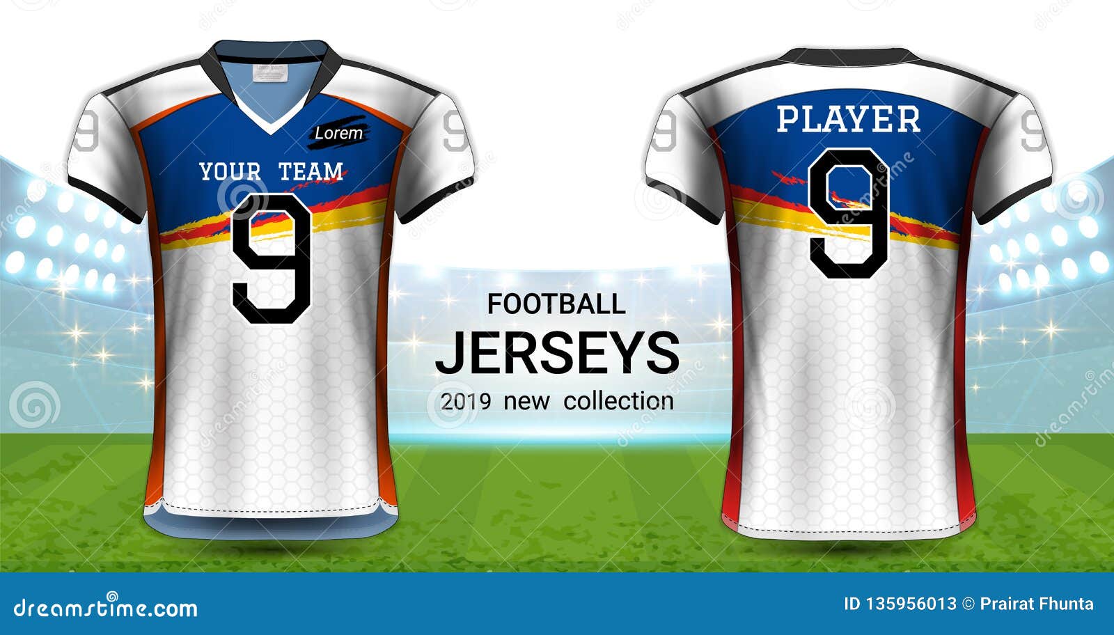 Download American Football Or Soccer Jerseys Uniforms, Realistic ...