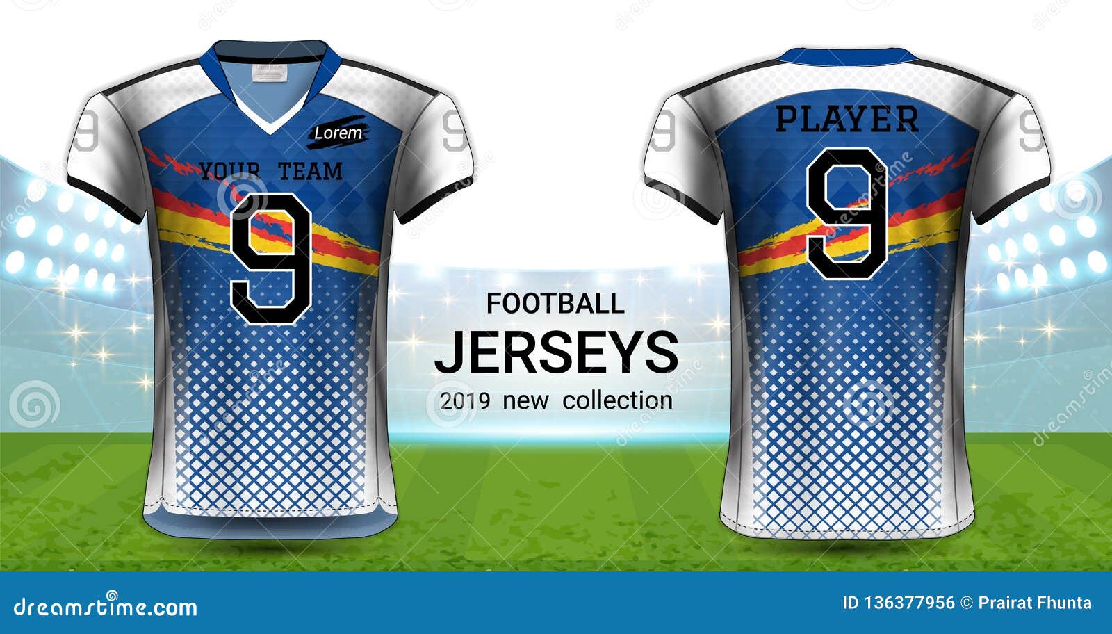 Download American Football Or Soccer Jerseys Uniforms, Realistic ...
