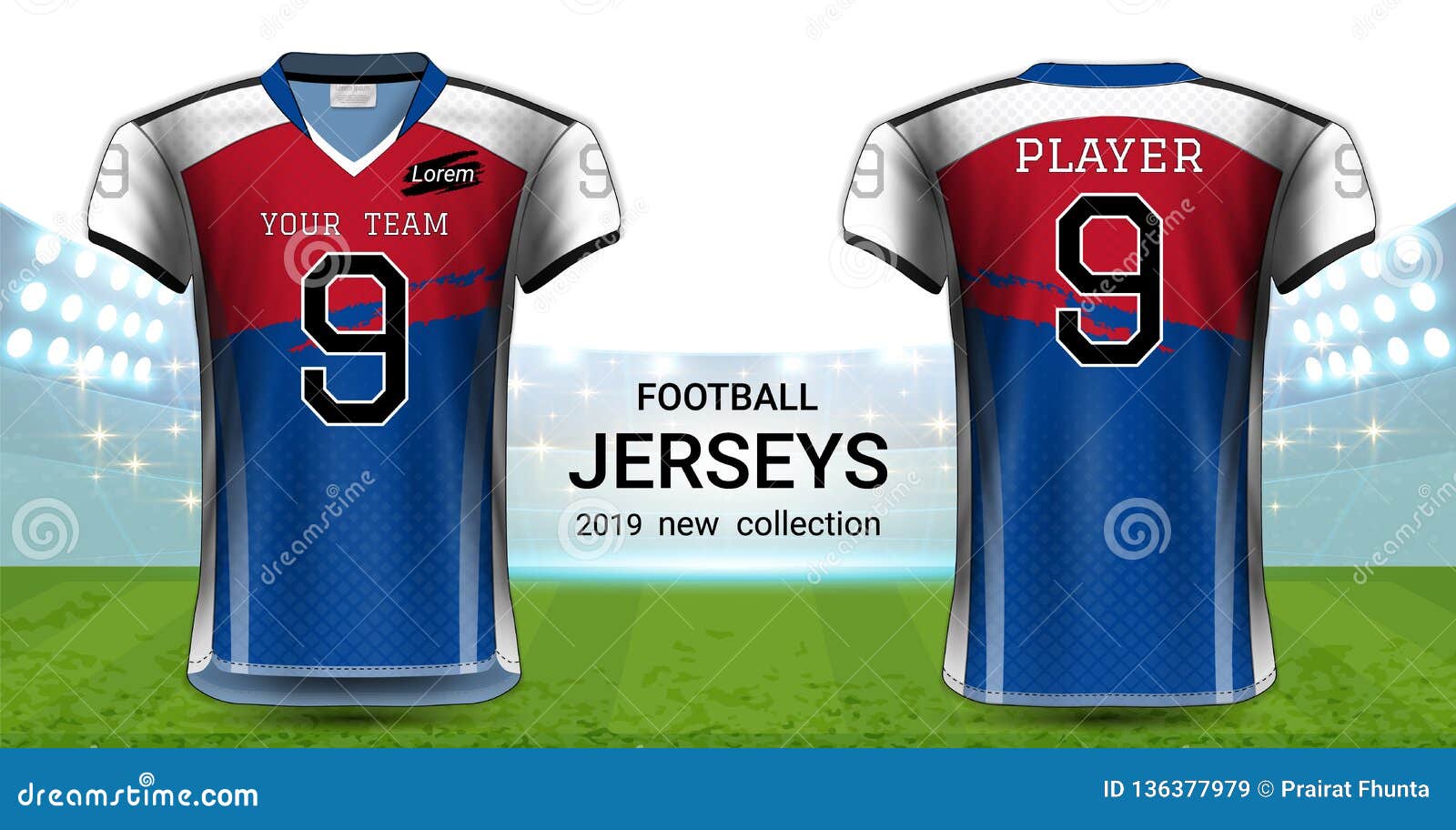 Download American Football Or Soccer Jerseys Uniforms, Realistic ...