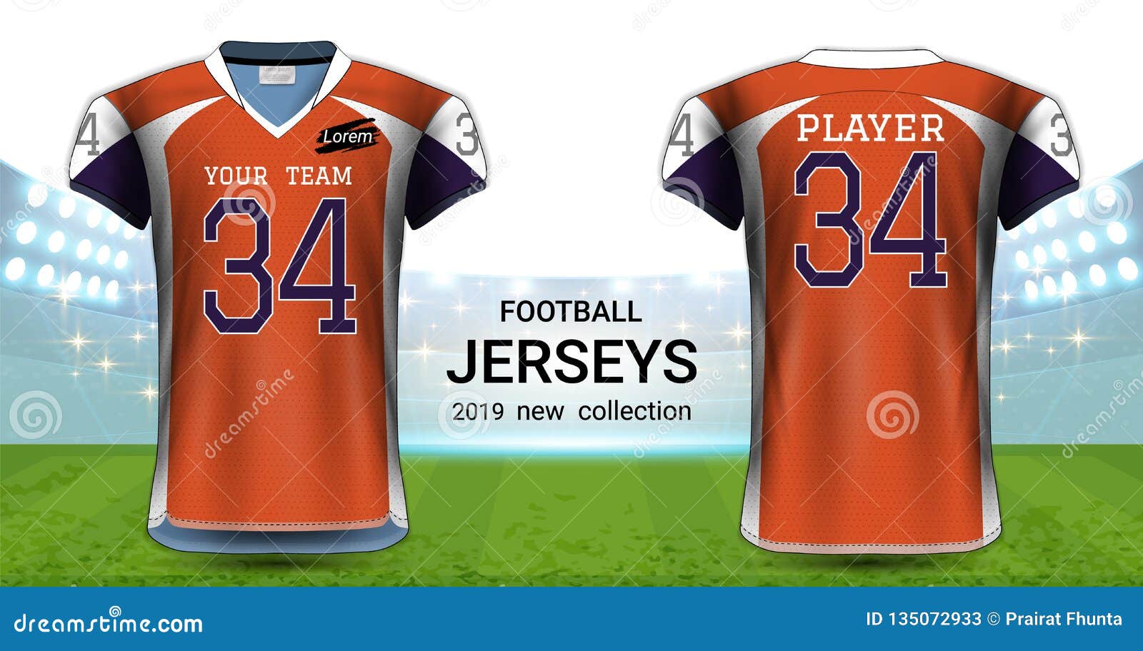 Download American Football Or Soccer Jerseys Uniforms, Realistic ...