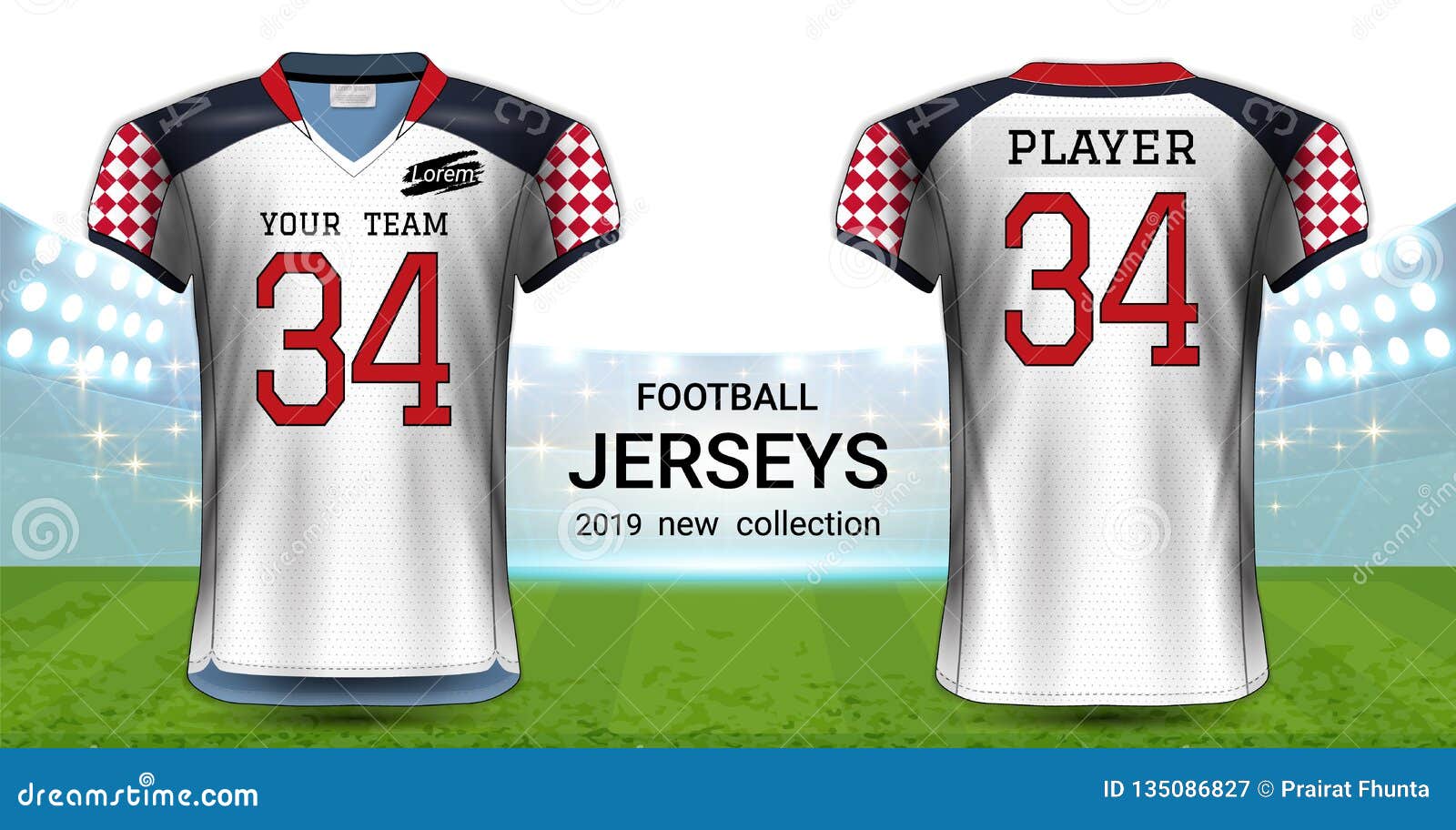 Download American Football Or Soccer Jerseys Uniforms, Realistic ...