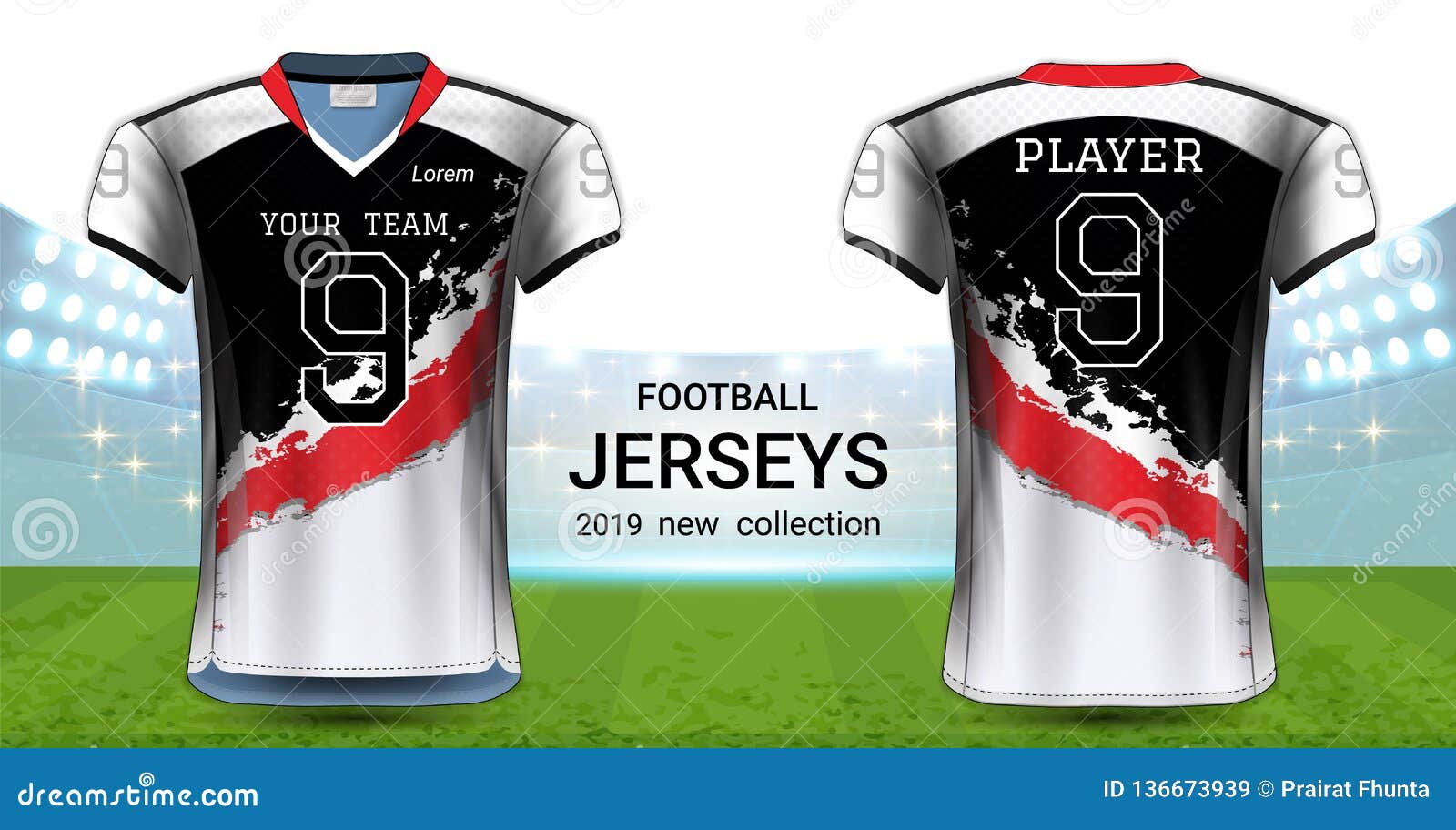Download American Football Or Soccer Jerseys Uniforms, Realistic ...