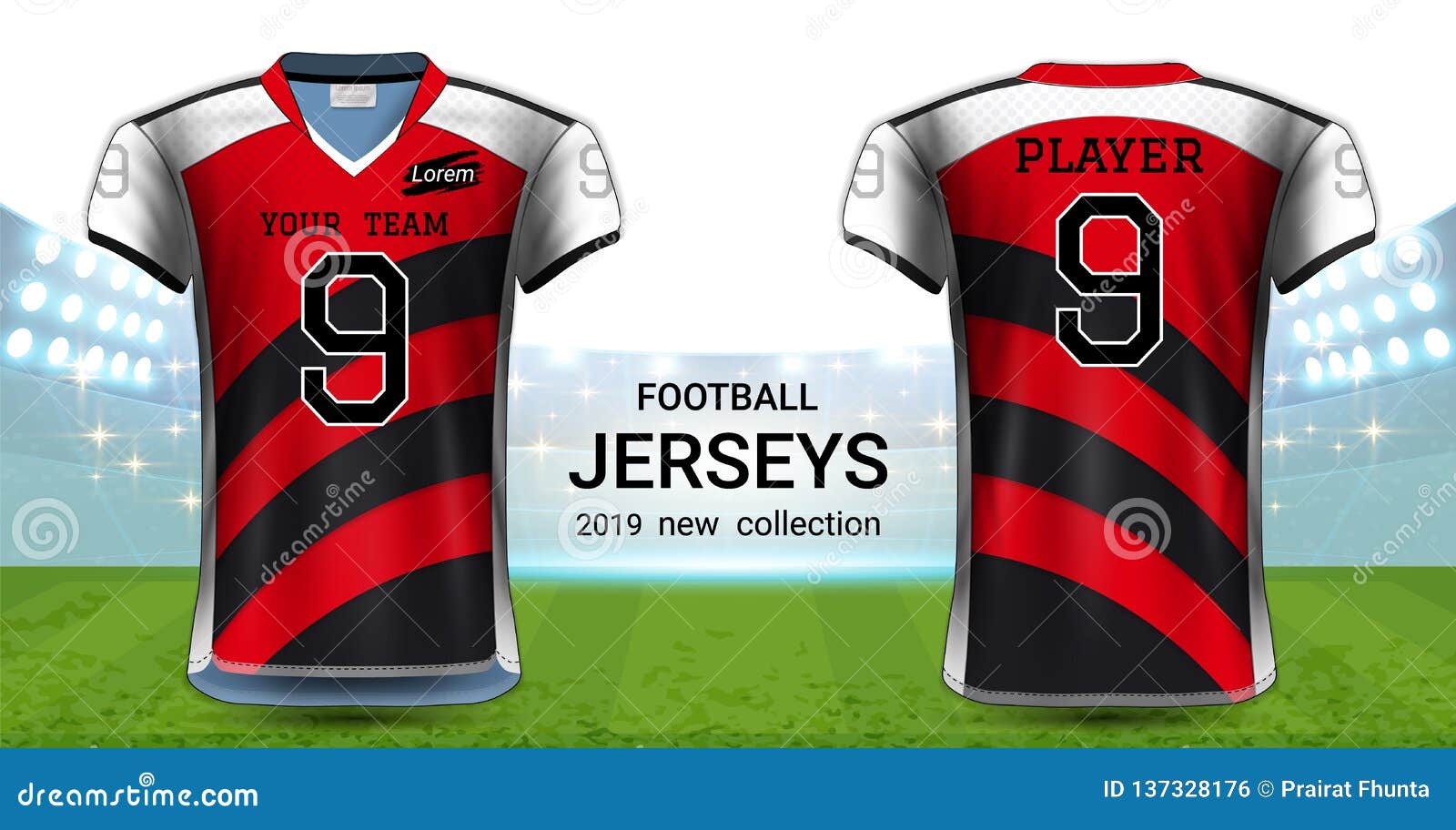 Download American Football Or Soccer Jerseys Uniforms, Realistic ...