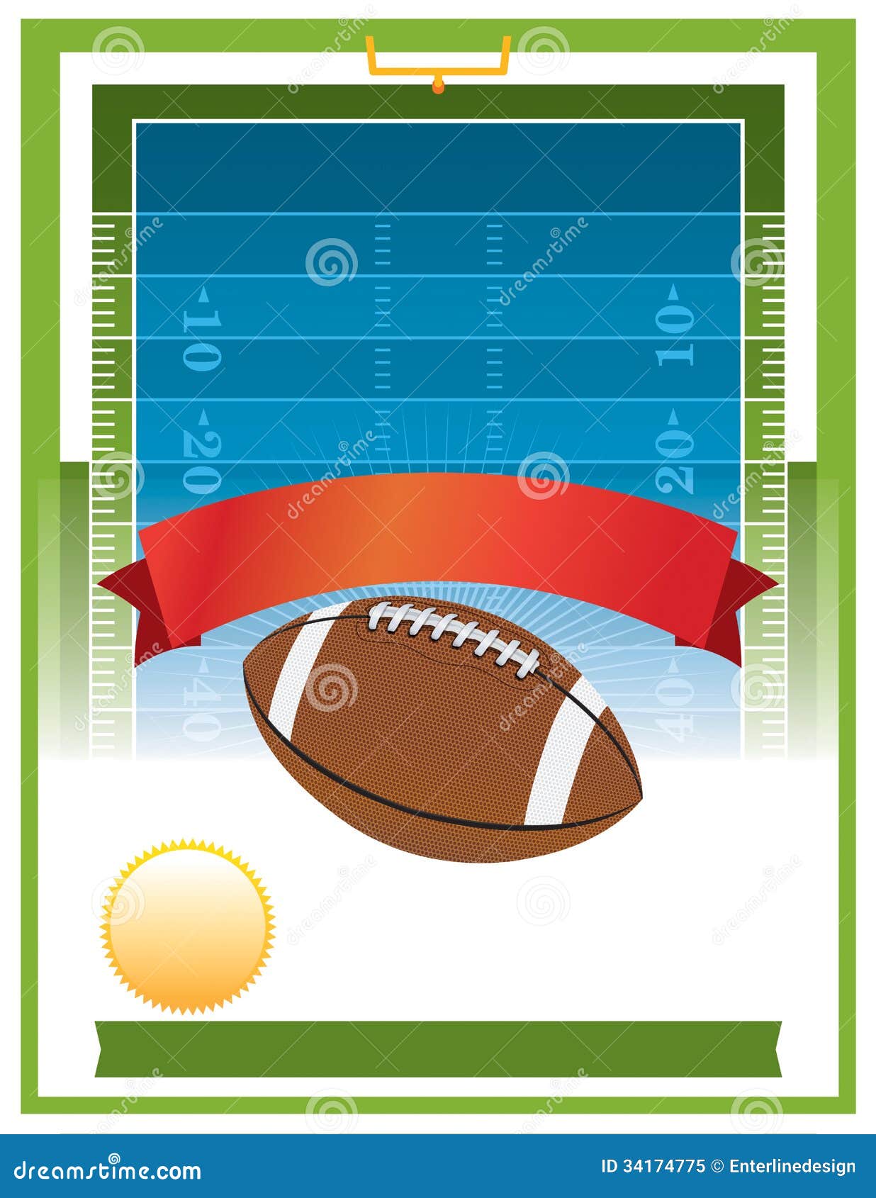 American Football Tailgate Party Flyer Design Stock Vector Illustration Of Team Game 34174775