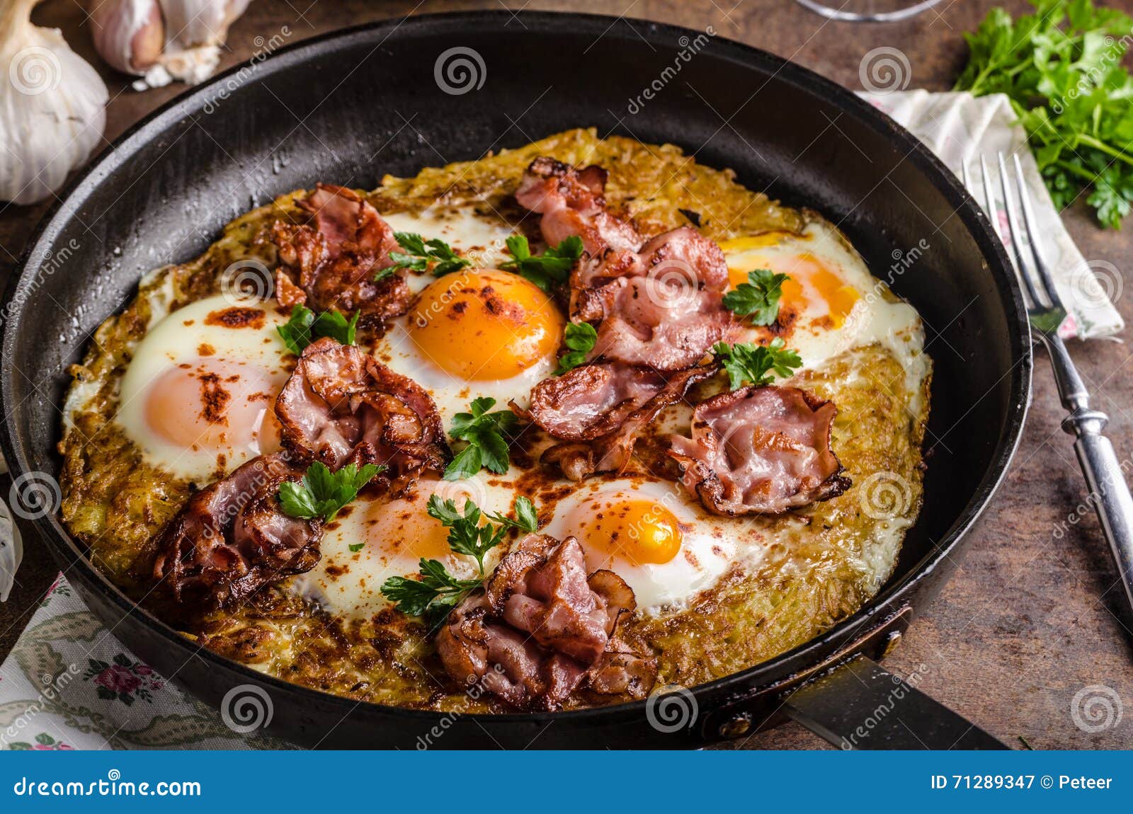 American Hash Browns Potato Stock Image Image of crispy, meat 71289347