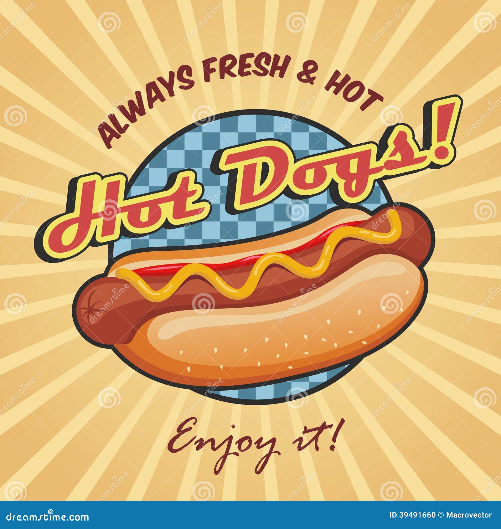 american-hot-dog-poster-template-stock-vector-illustration-of