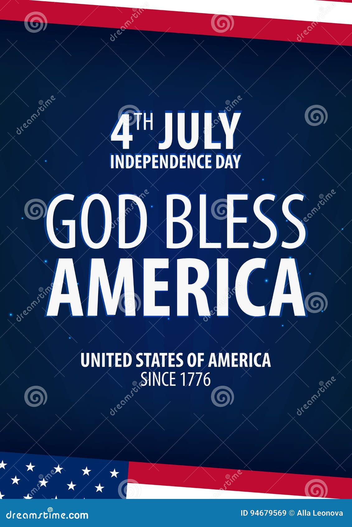 Download American Independence Day God Bless America 4th July Template Background For Greeting