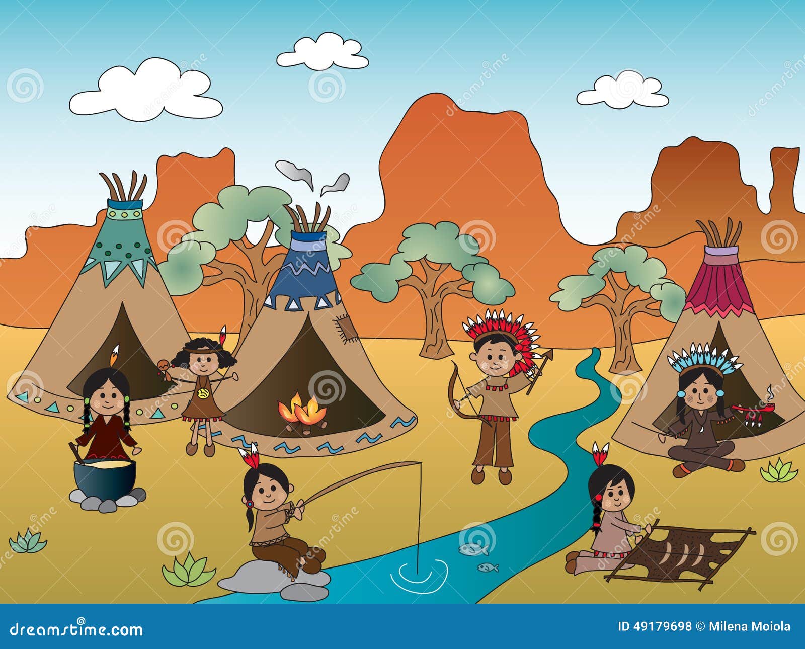 Indian Village Stock Illustrations – 2,378 Indian Village Stock  Illustrations, Vectors & Clipart - Dreamstime
