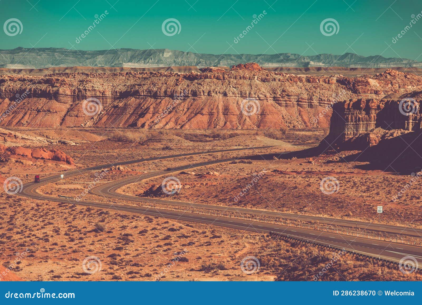 american interstate 70 crossing scenic utah