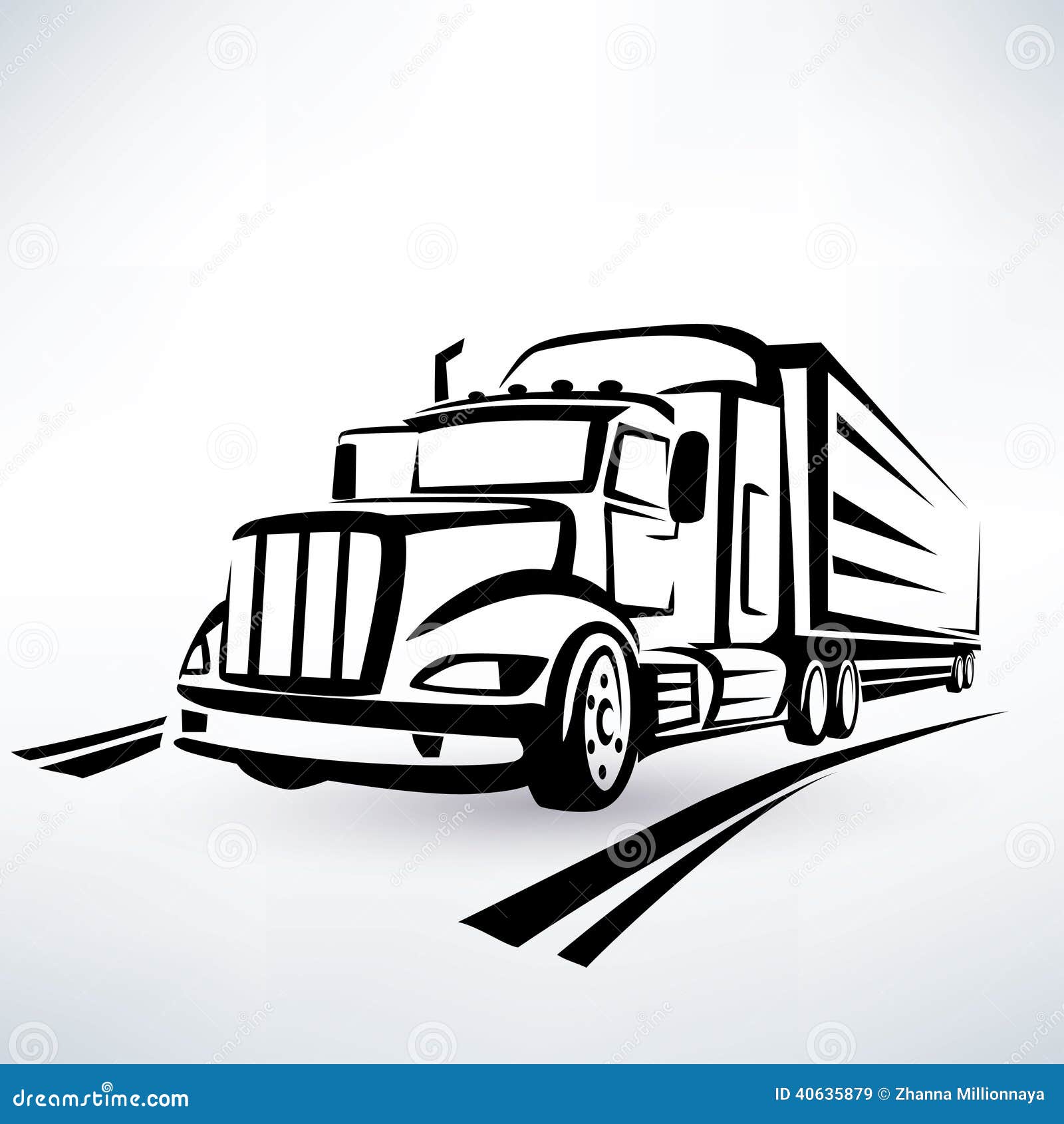 Trucking lorry icon front side sketch white decor vectors stock in format  for free download 706.94KB