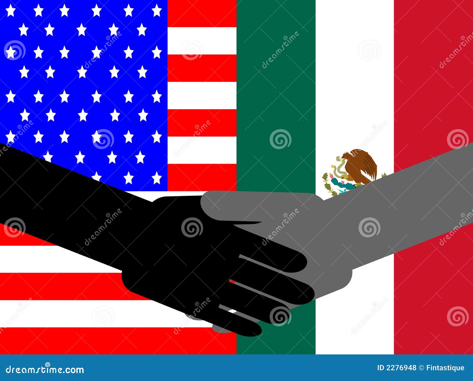 American Mexican handshake stock vector. Illustration of mexican 2276948