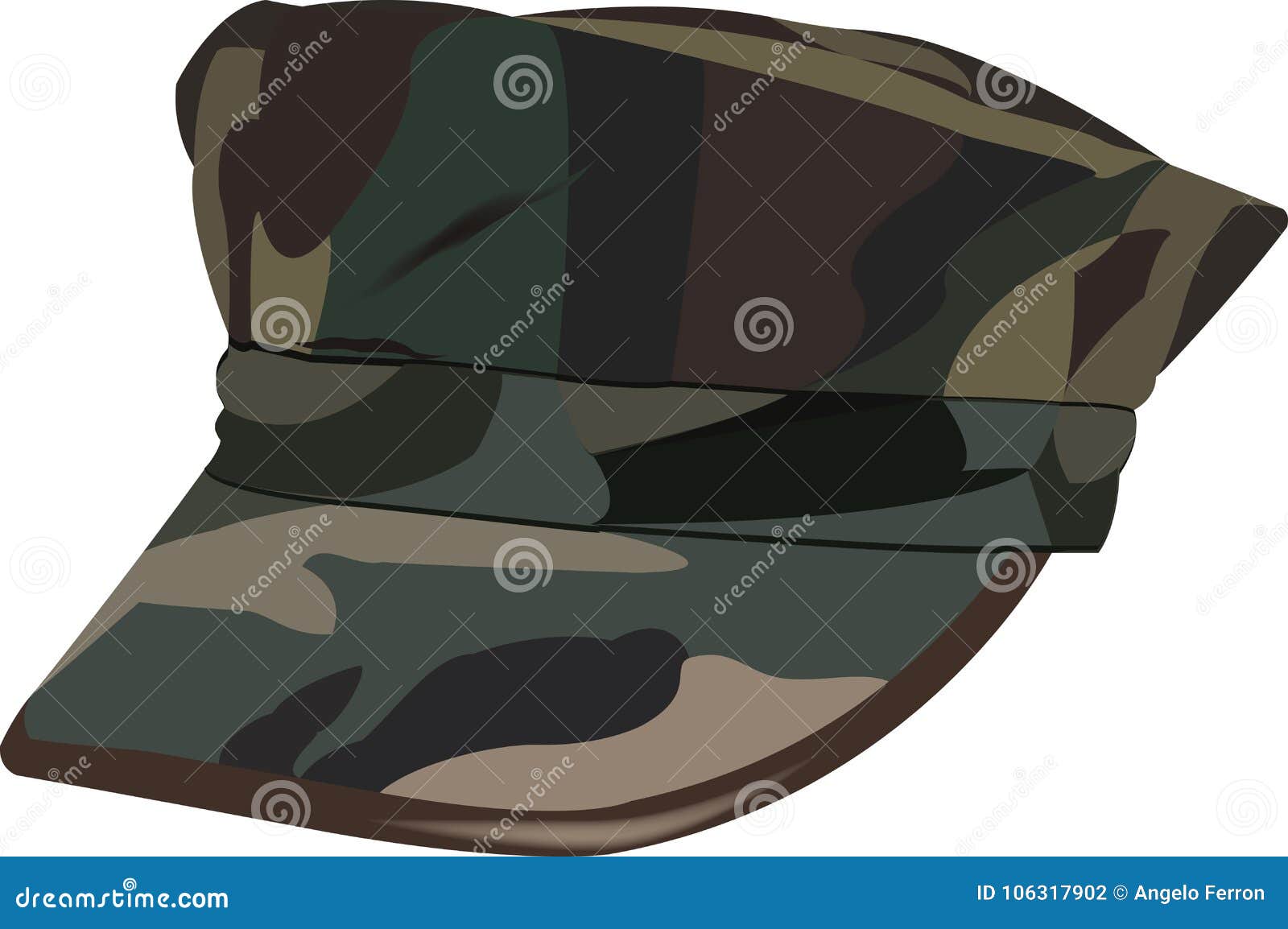 American Military Camouflage Hat Stock Vector - Illustration of time ...