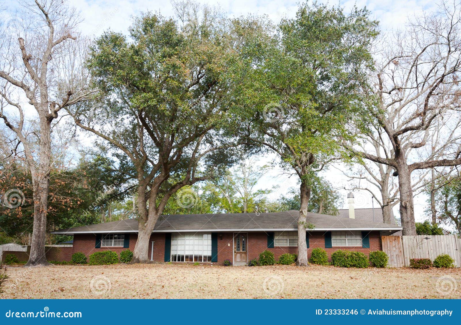  American Ranch Style  Brick Home Royalty Free Stock Image 