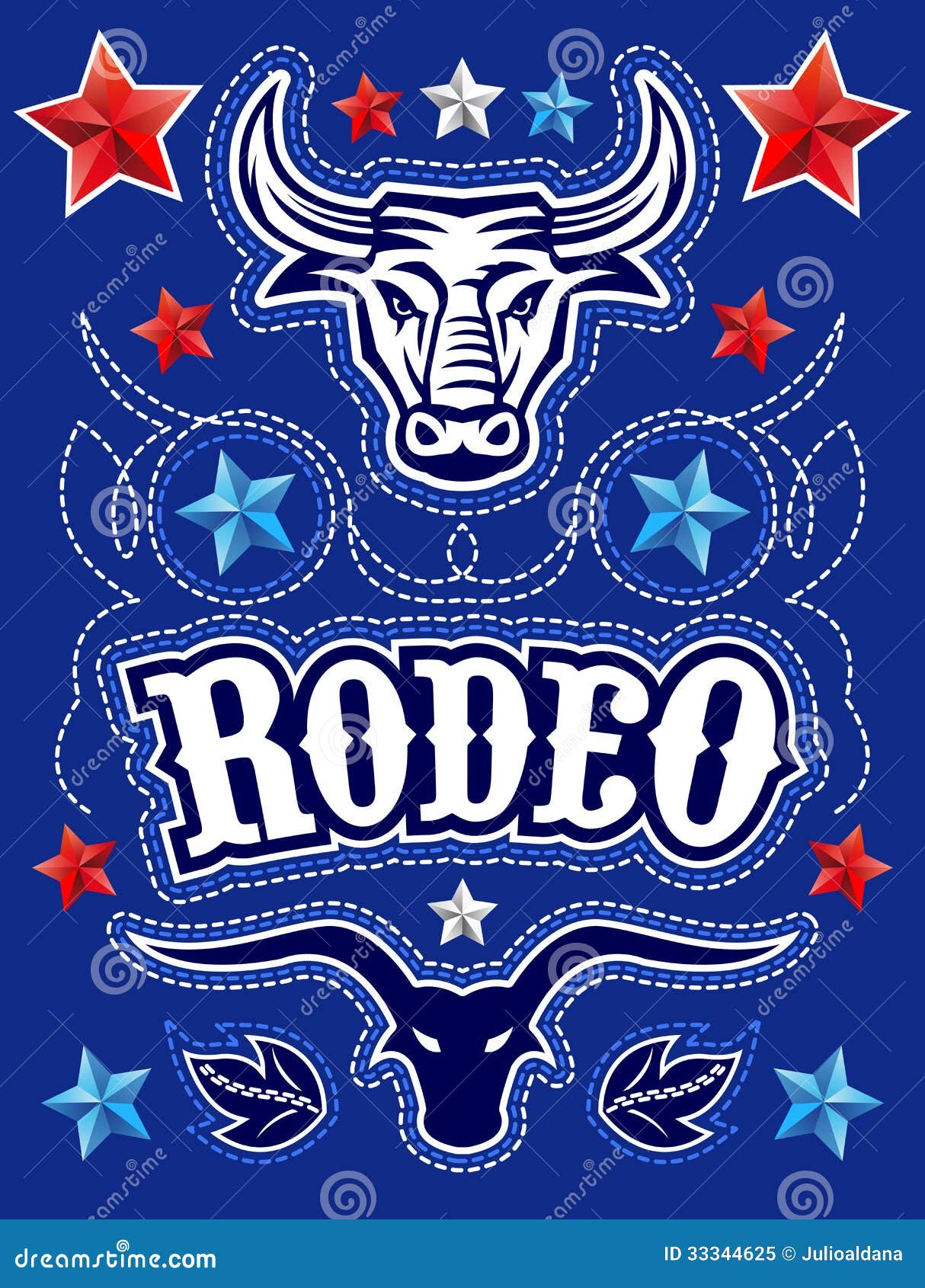 american rodeo poster - card template