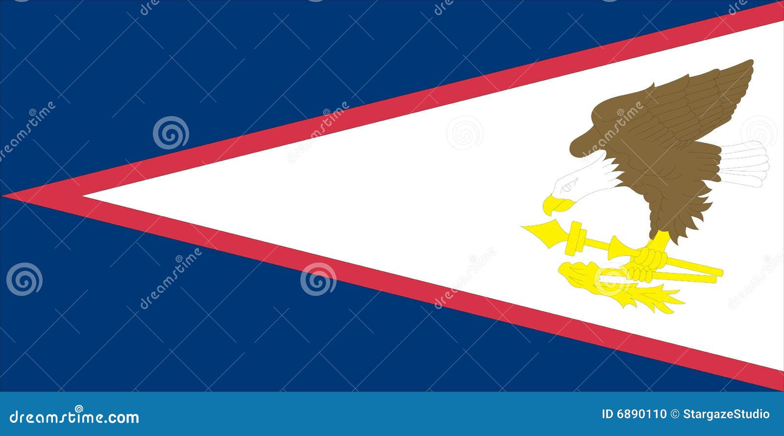 Download American Samoa flag stock vector. Illustration of eagle ...