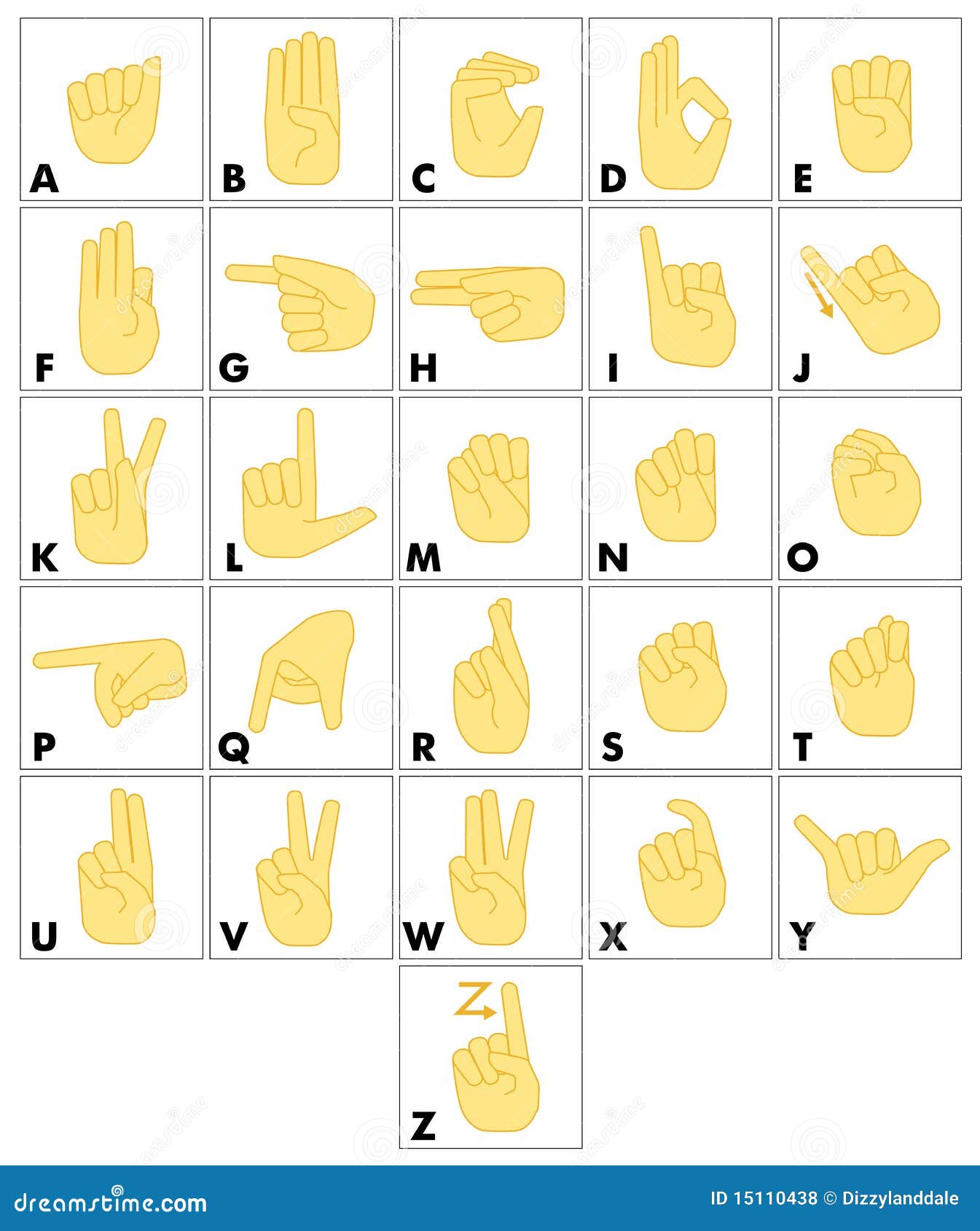 american sign language hand signing