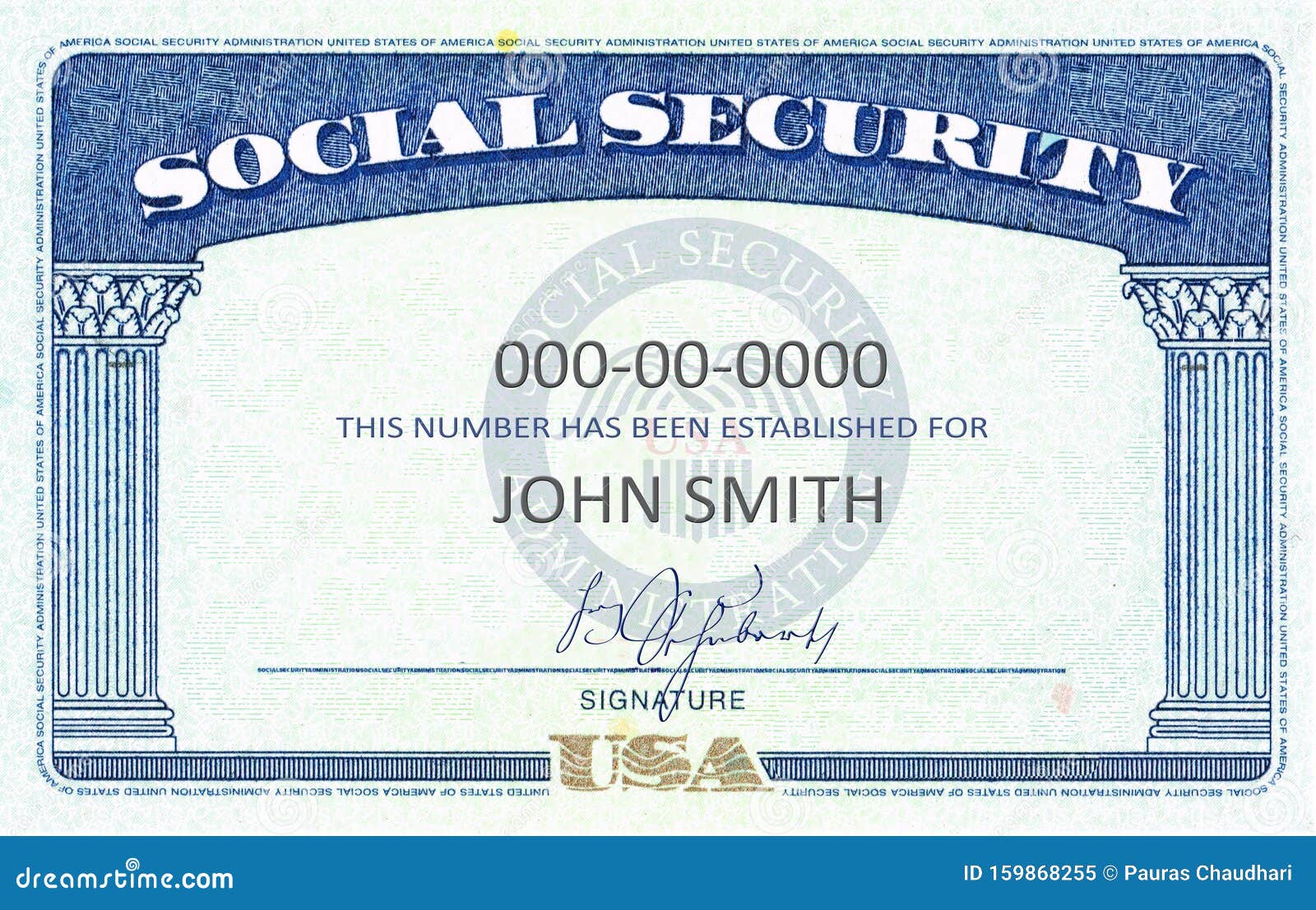 Social Security Card Template Photoshop