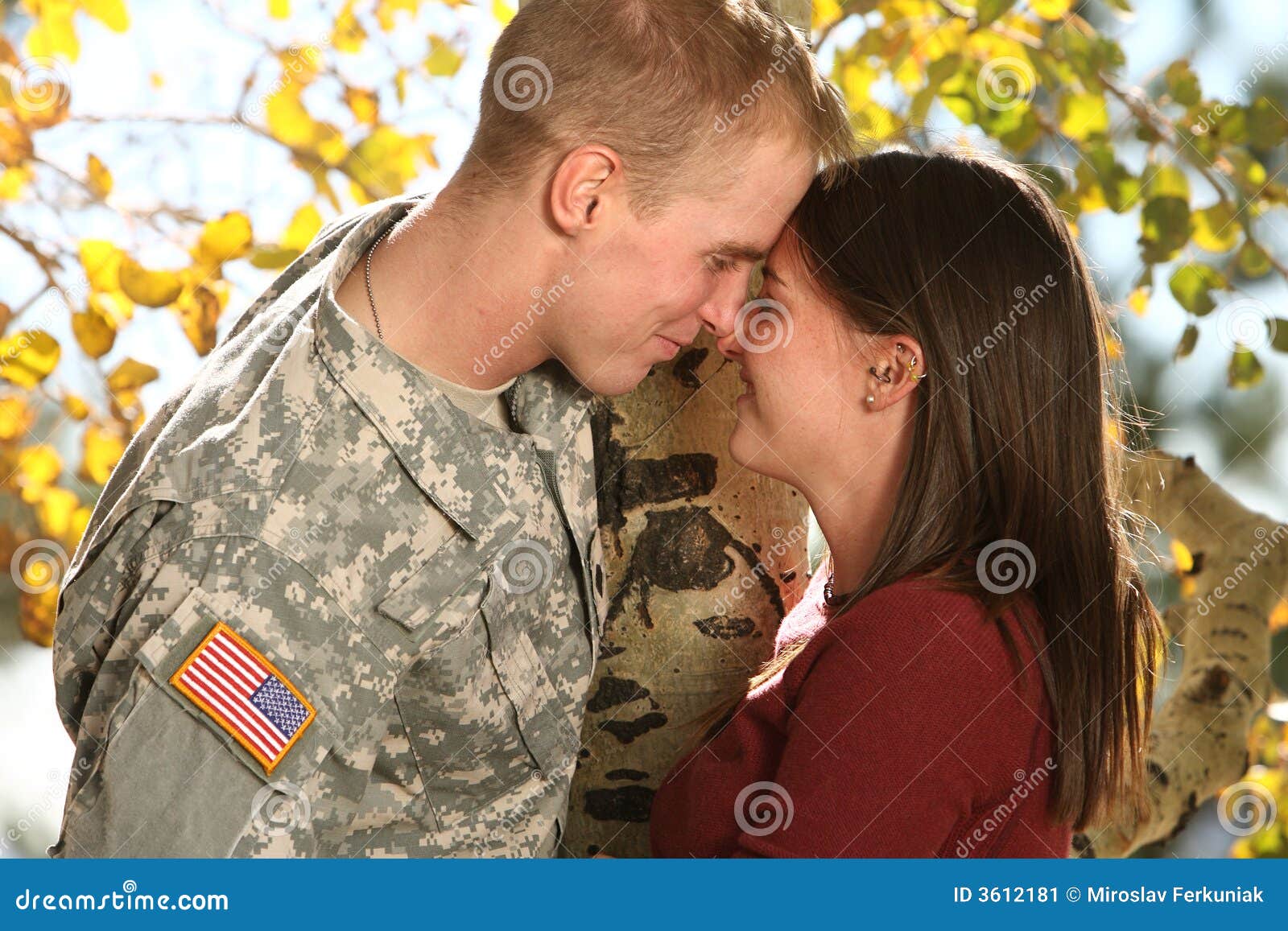 American Soldier stock image. Image of affection, leave - 3612181